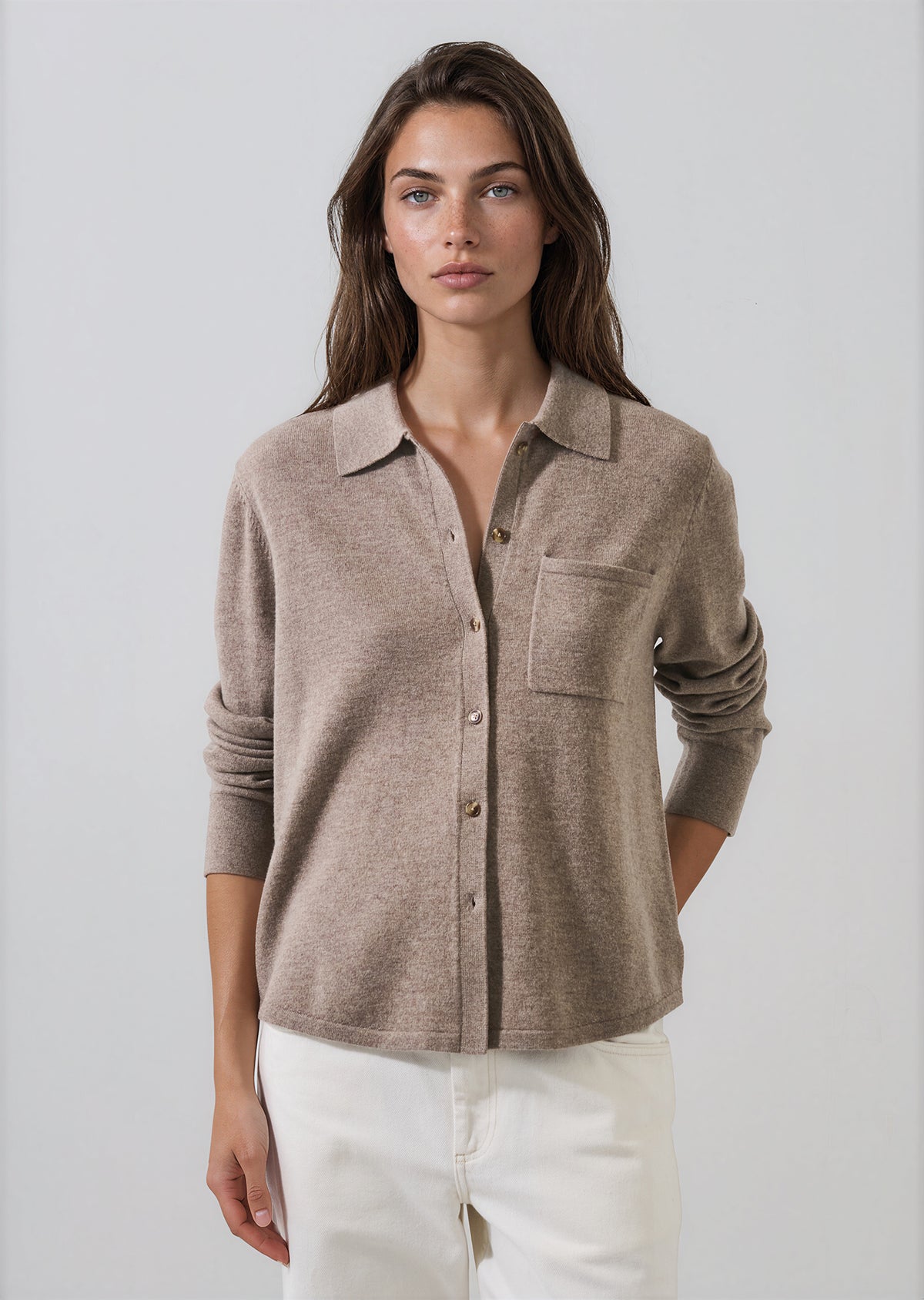 Merino Cashmere Relaxed Knit Shirt - PATRICK ASSARAF