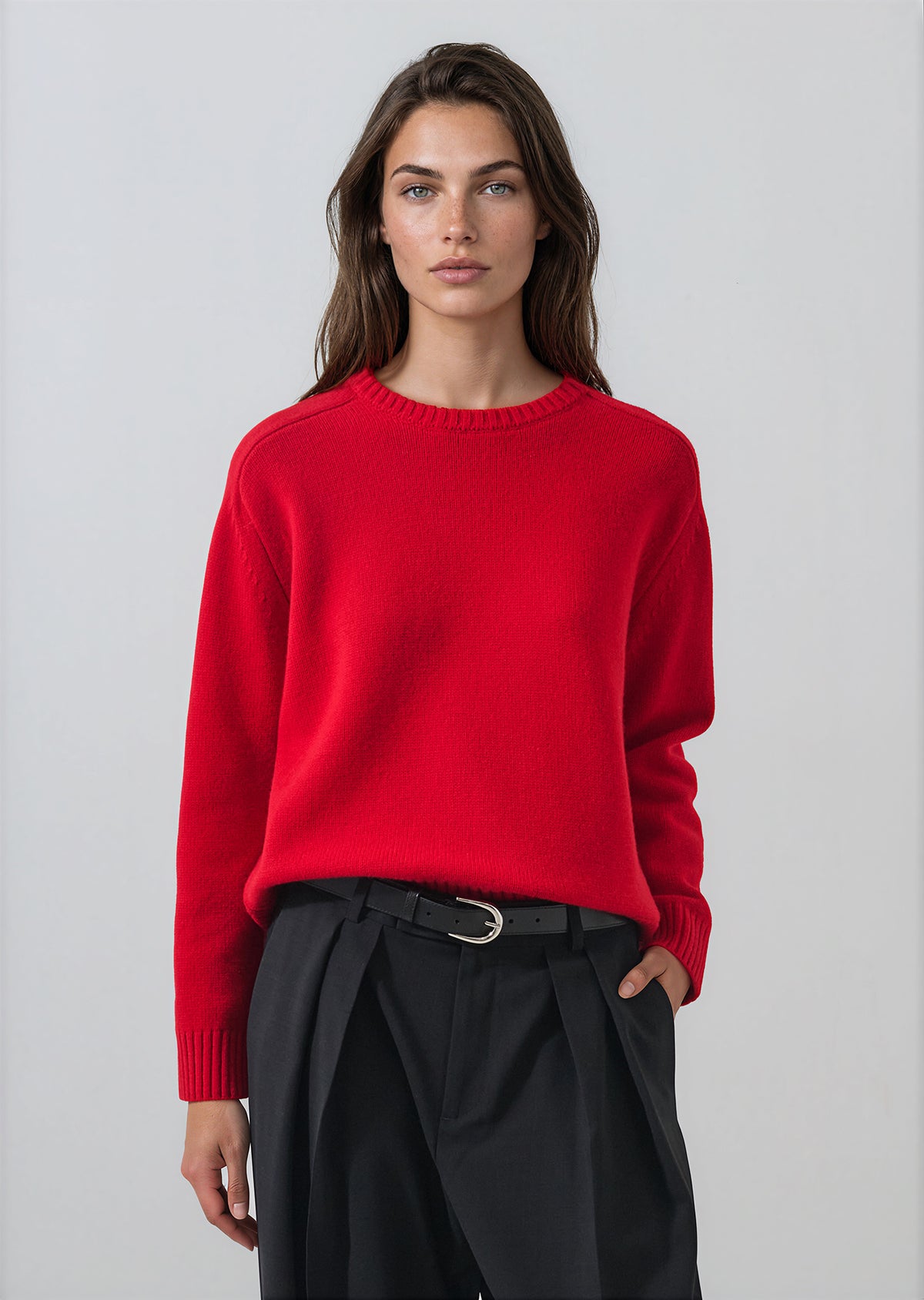 Merino Cashmere Relaxed Crewneck - PATRICK ASSARAF