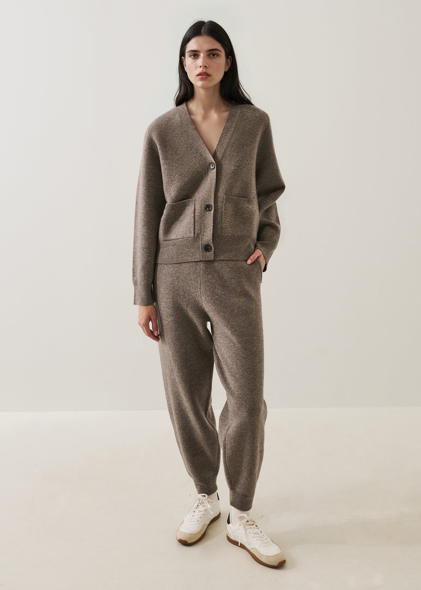 Merino Cashmere Double Knit Cardigan