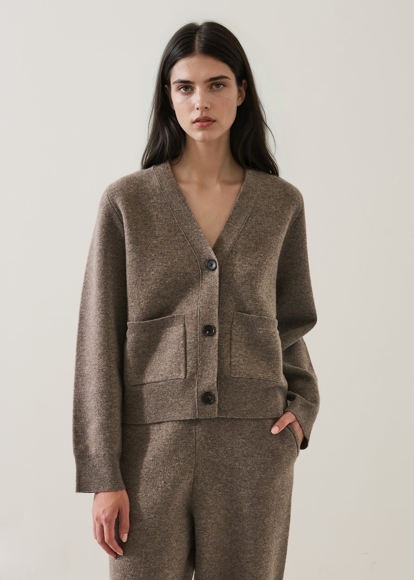 Merino Cashmere Double Knit Cardigan
