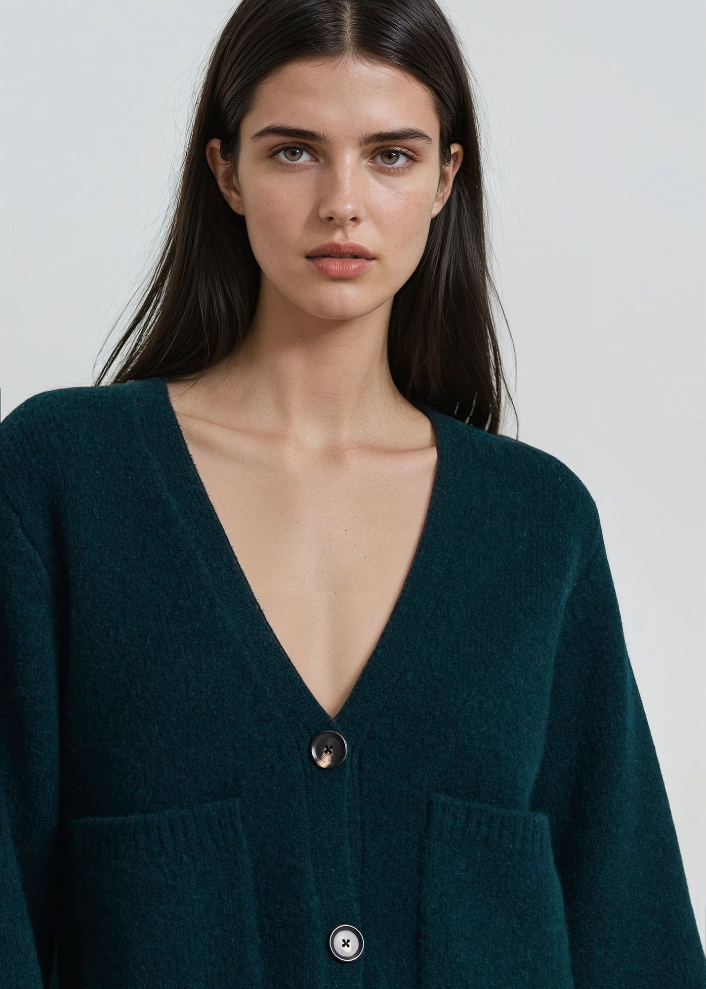 Wool Blend Relaxed Cardigan