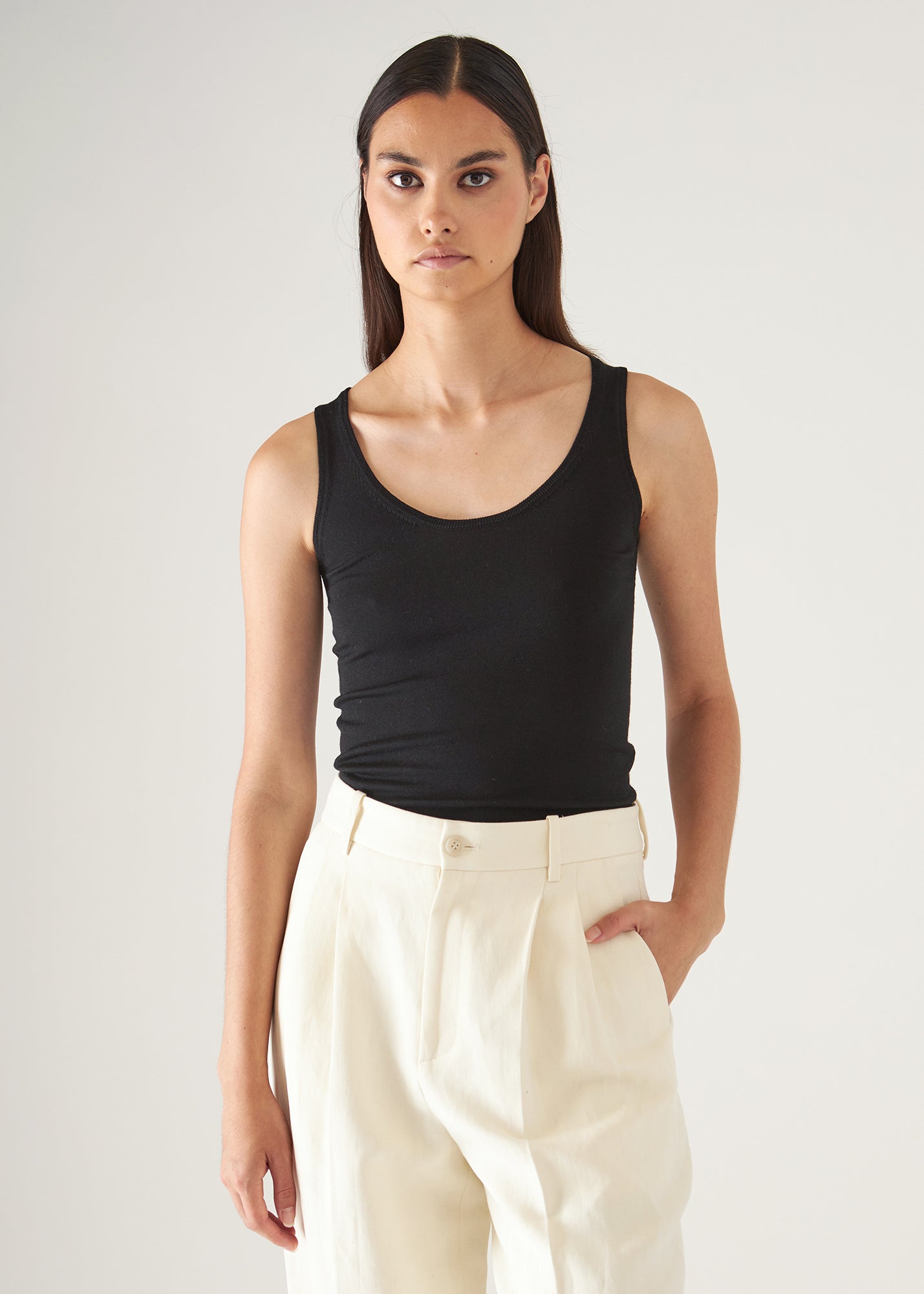 Superfine Merino Lyocell Scoop Neck Tank