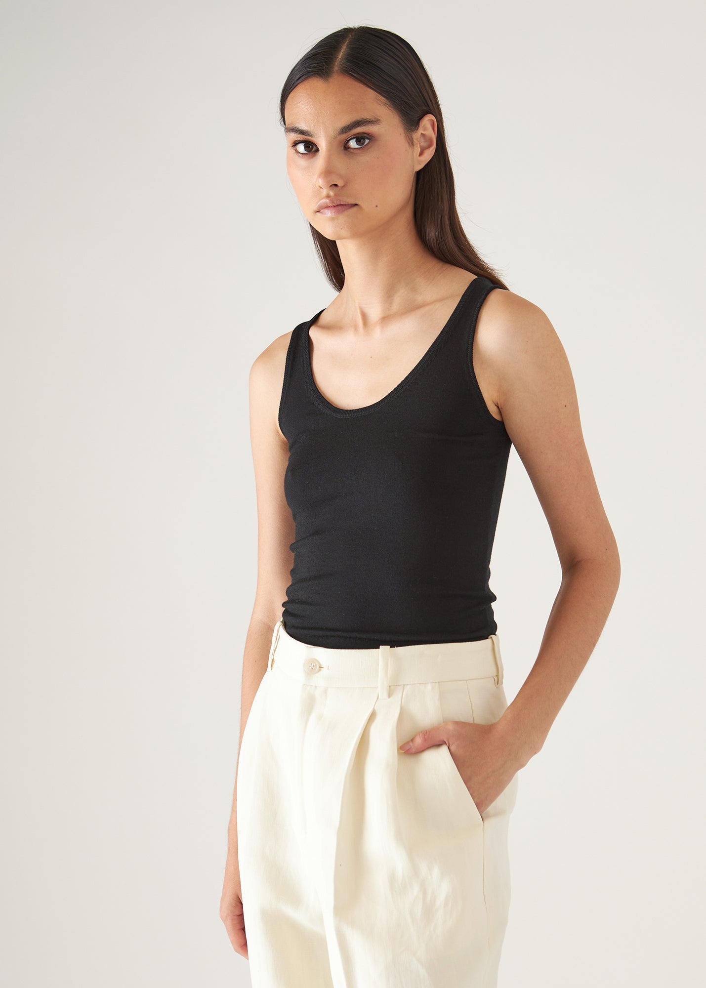 Superfine Merino Lyocell Scoop Neck Tank