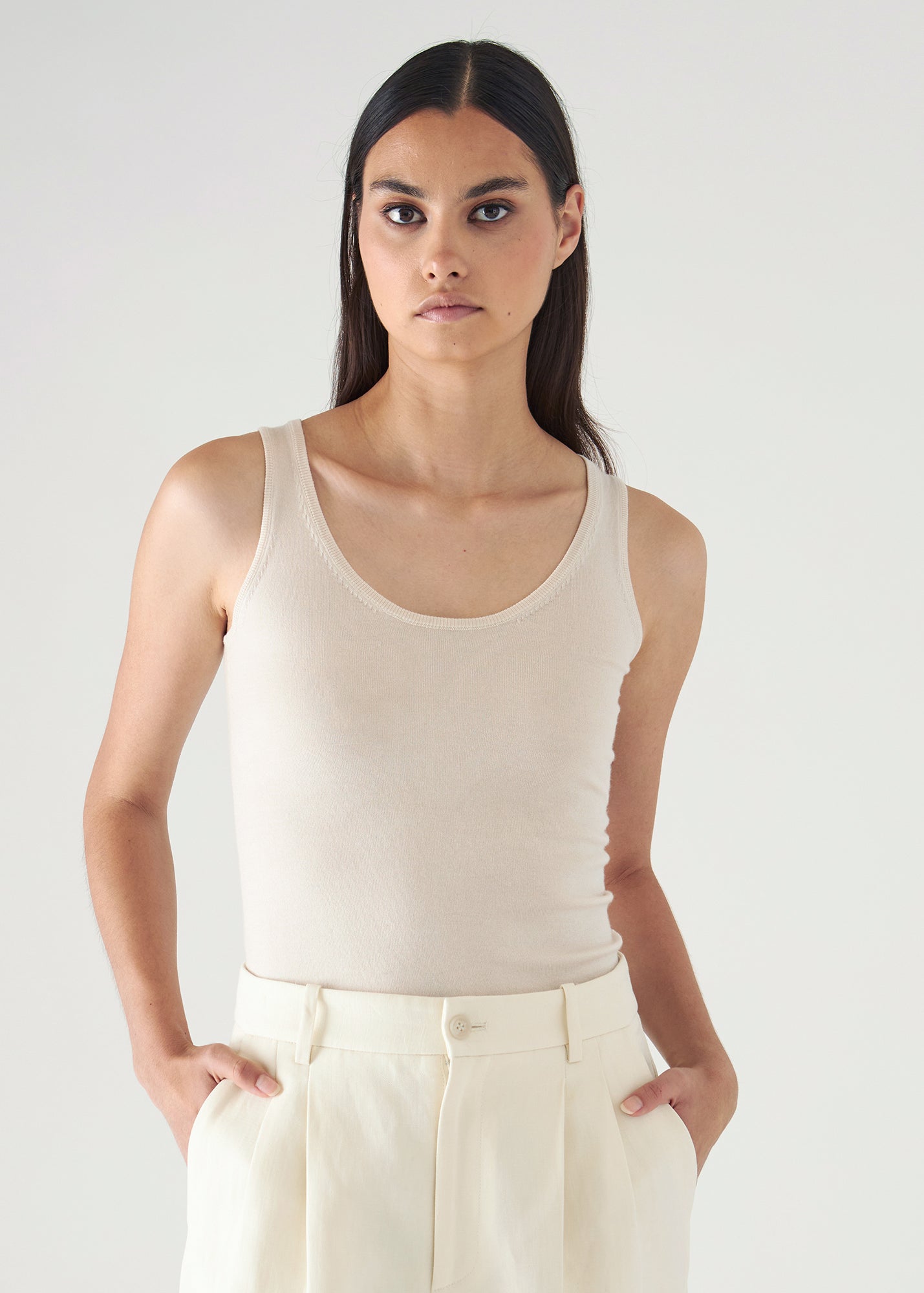 Superfine Merino Lyocell Scoop Neck Tank