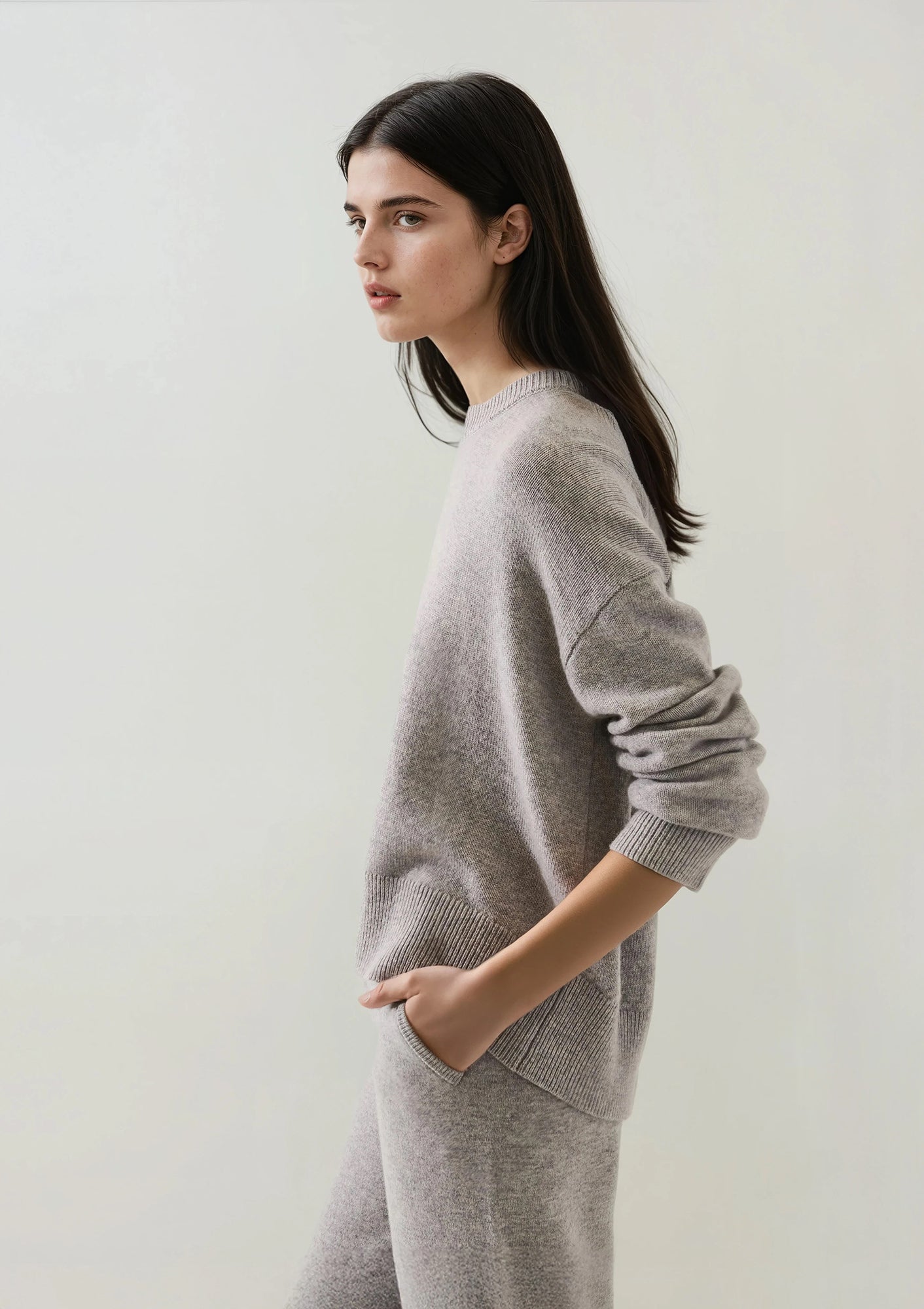 Merino Cashmere Relaxed Crew