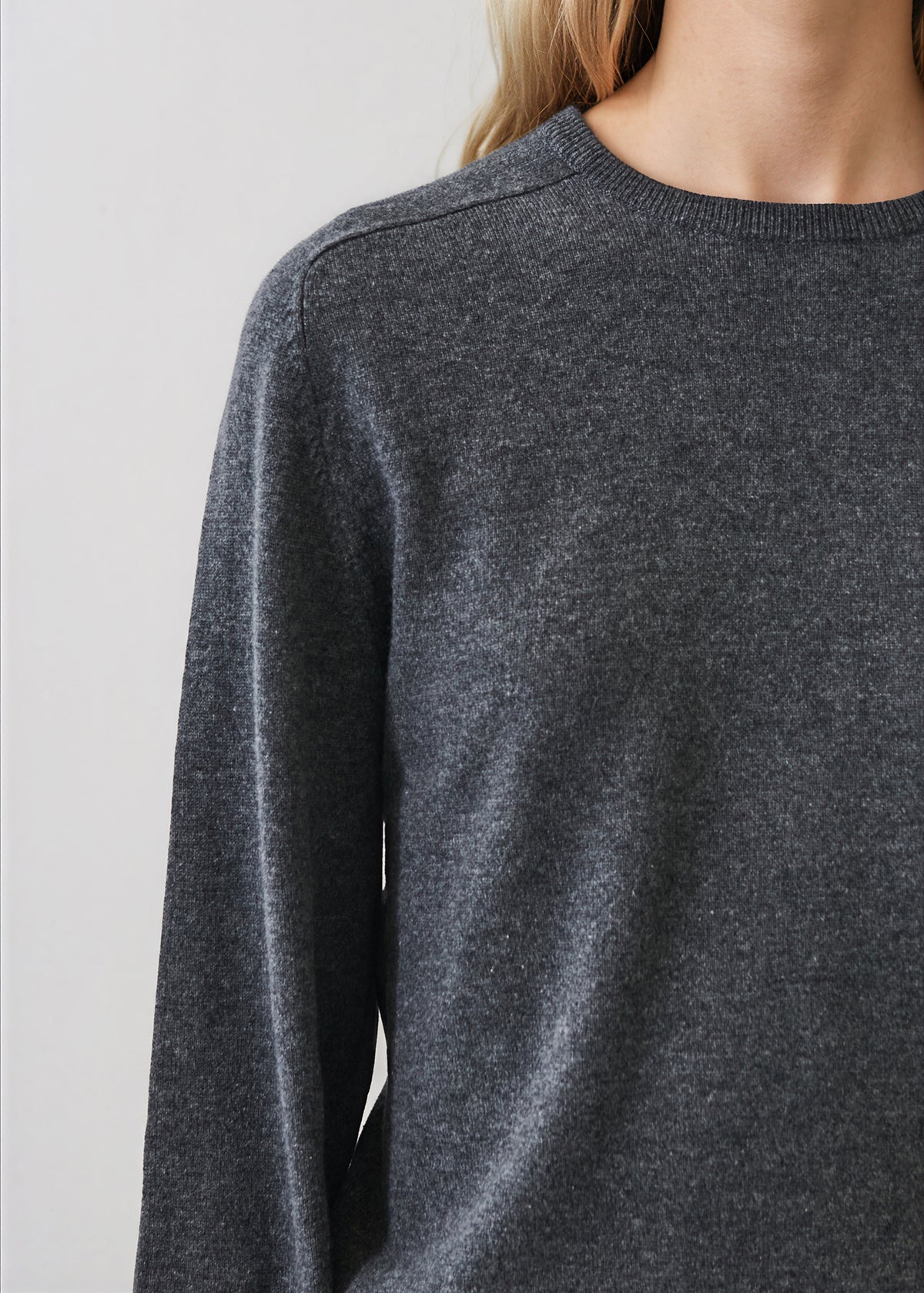 Nano Cashmere Saddle Shoulder Crewneck - PATRICK ASSARAF