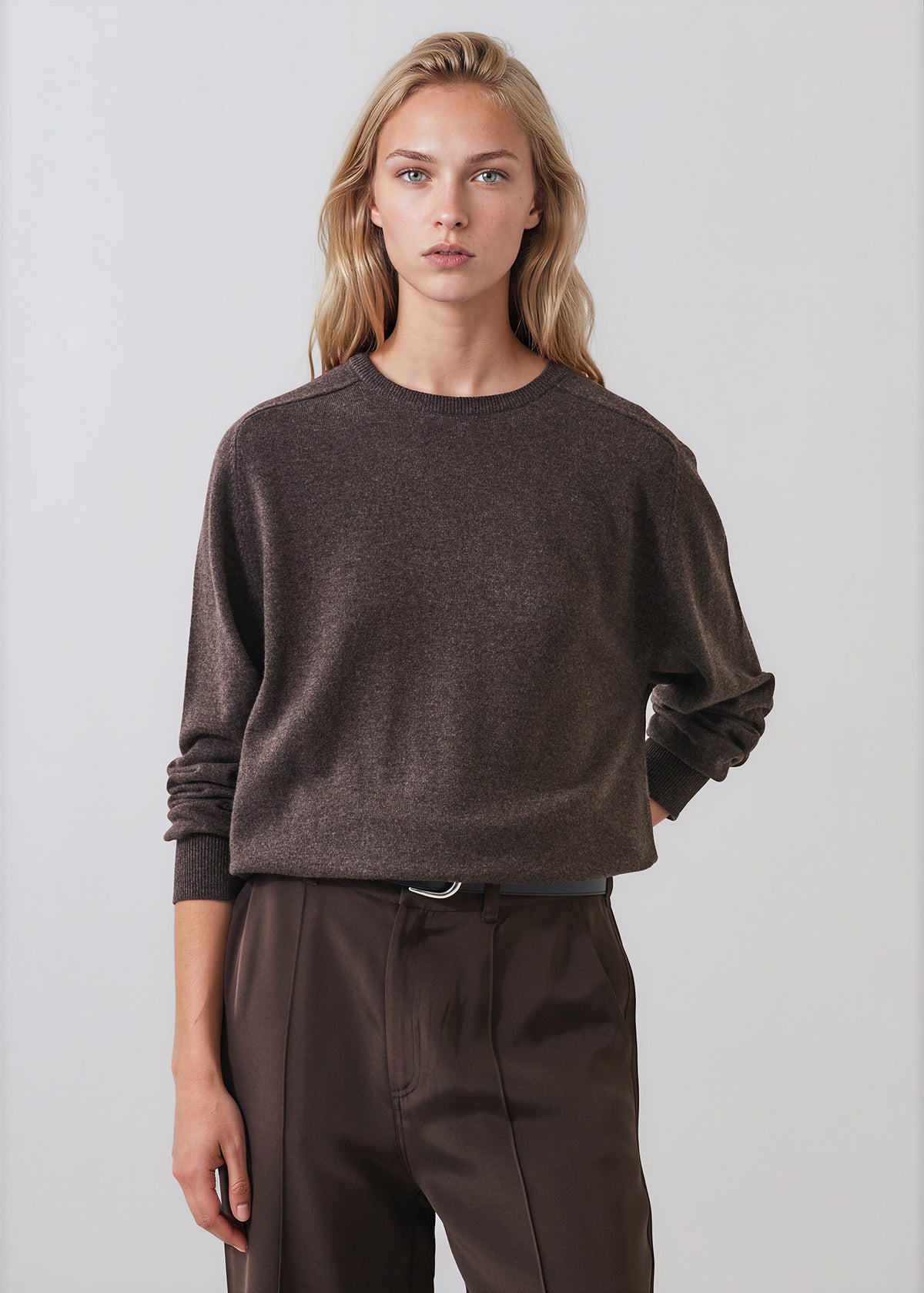 Nano Cashmere Saddle Shoulder Crewneck - PATRICK ASSARAF
