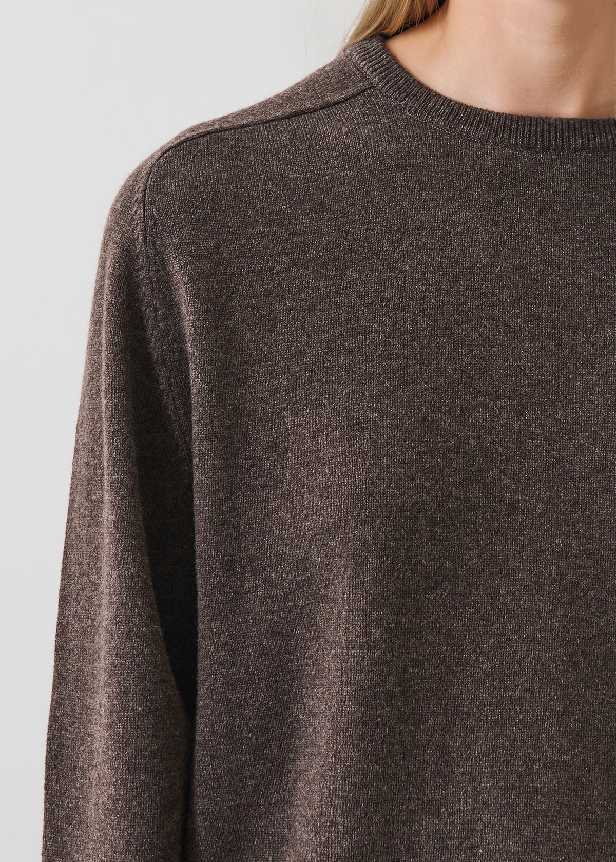 Nano Cashmere Saddle Shoulder Crewneck - PATRICK ASSARAF