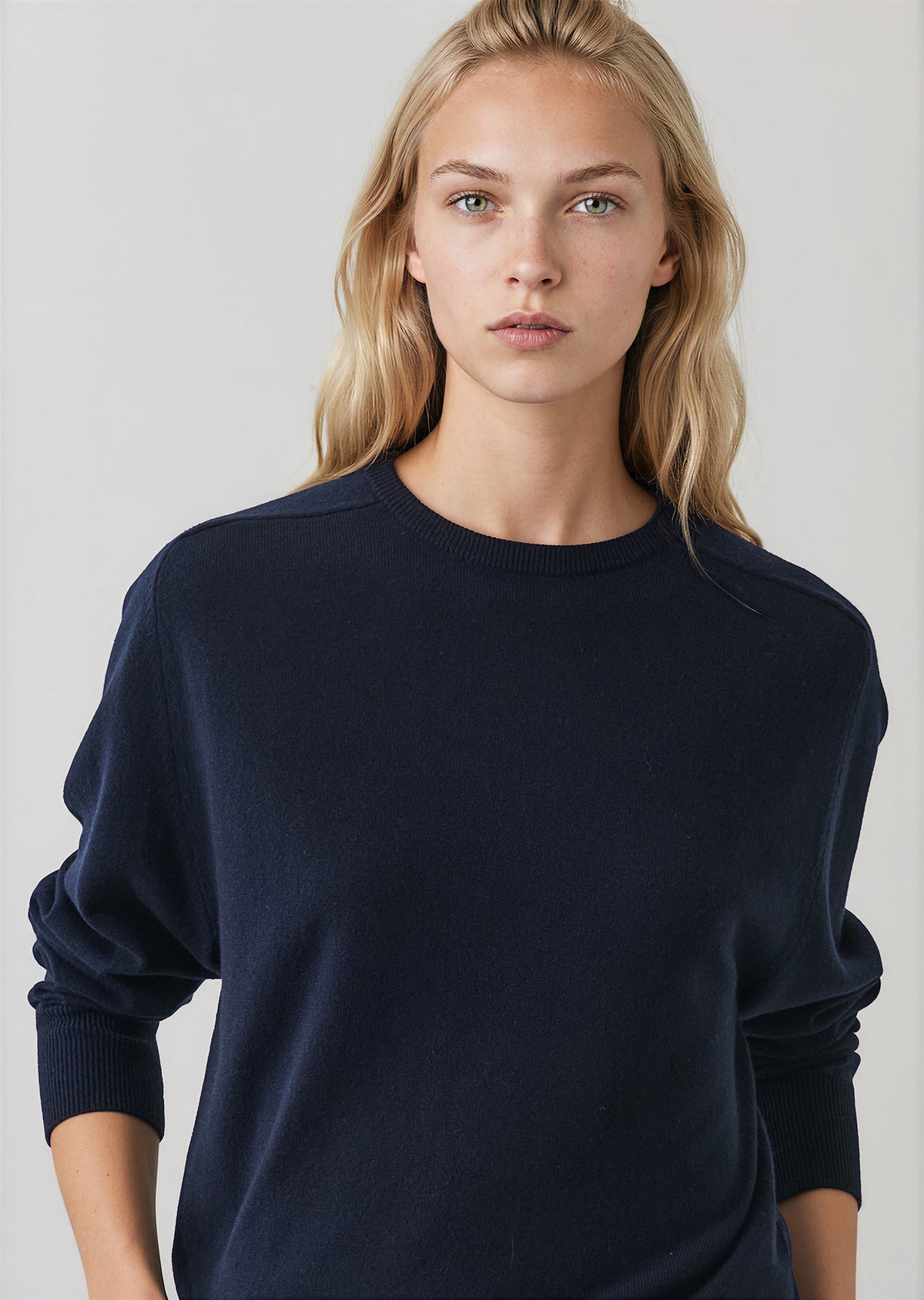 Nano Cashmere Saddle Shoulder Crewneck - PATRICK ASSARAF
