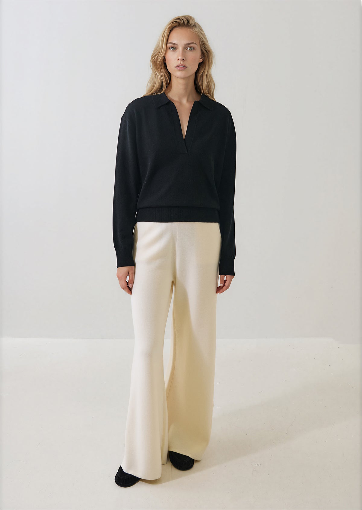 Nano Cashmere Relaxed Johnny Collar Polo - PATRICK ASSARAF
