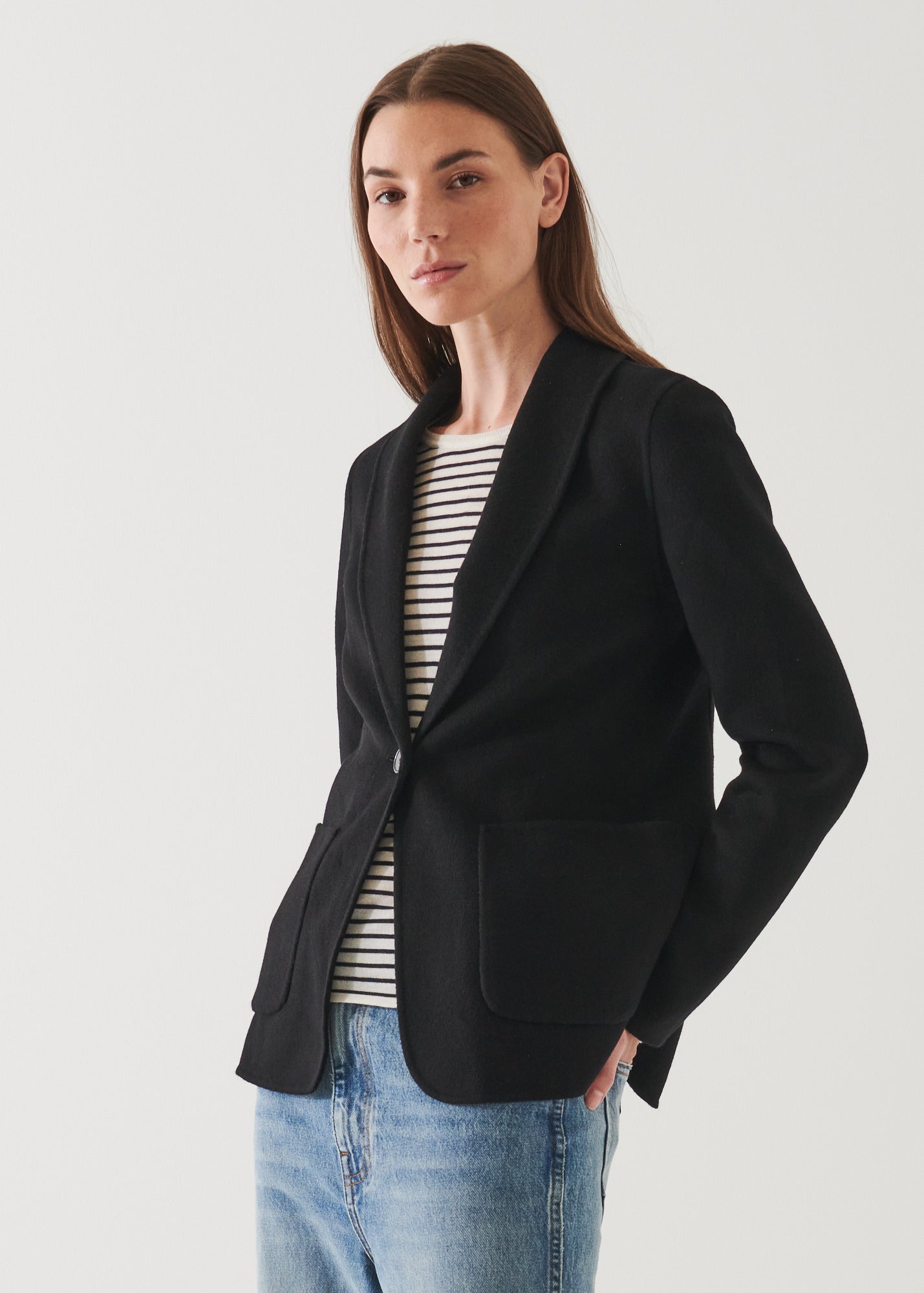 SHAWL COLLAR CASHMERE BLAZER | PATRICK ASSARAF.