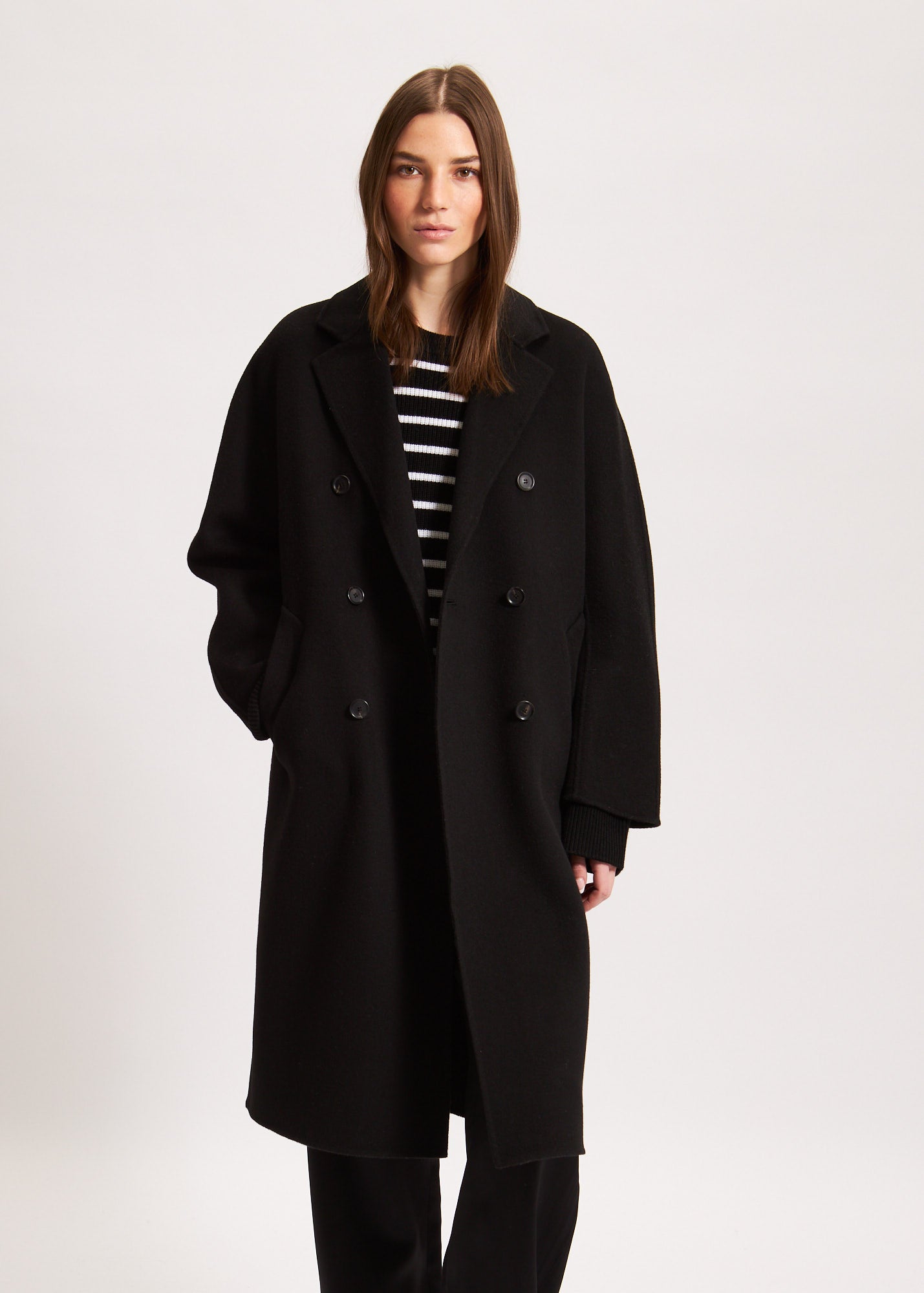 OVERSIZED DOUBLE BREASTED WOOL COAT | PATRICK ASSARAF.
