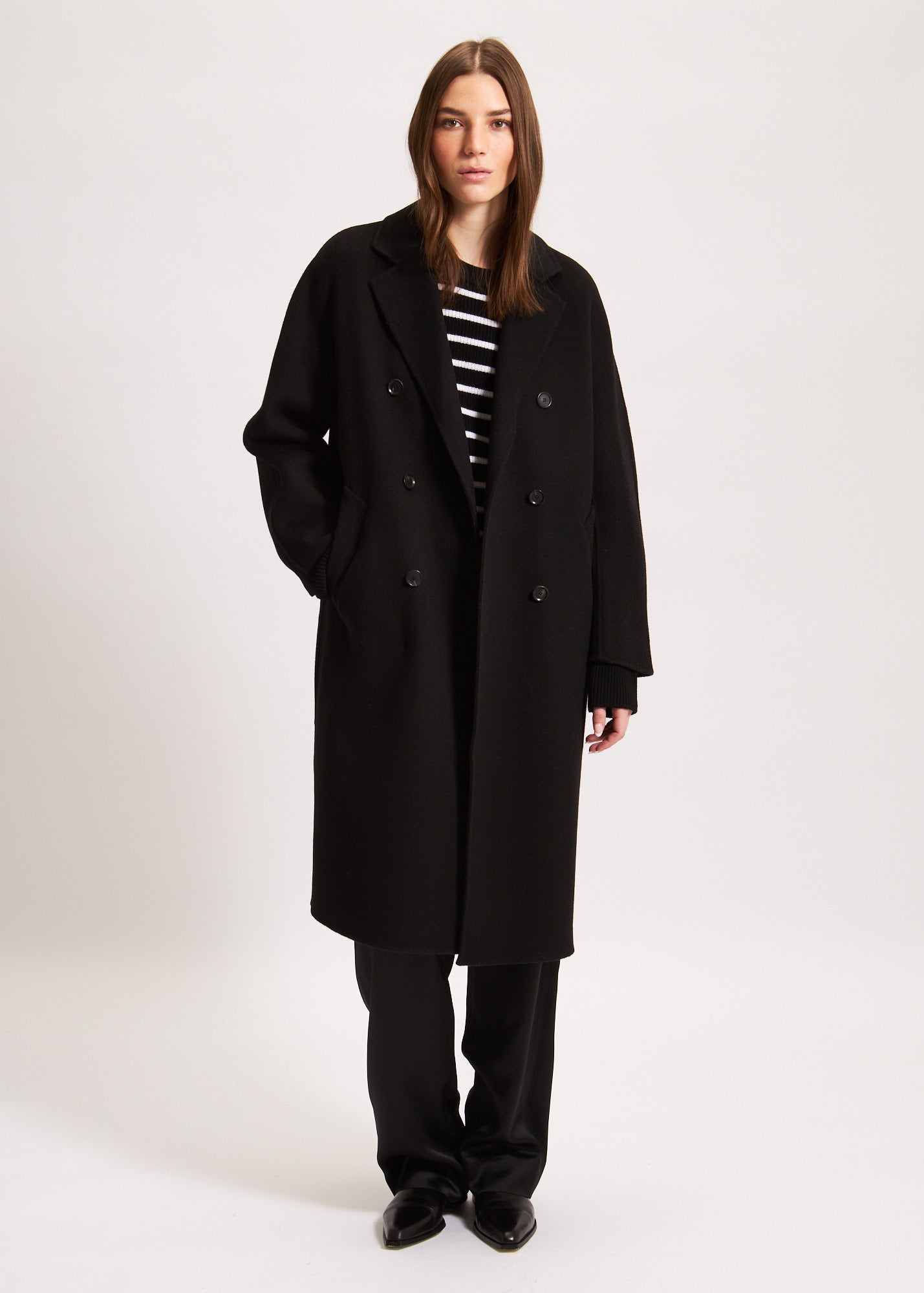 OVERSIZED DOUBLE BREASTED WOOL COAT | PATRICK ASSARAF.