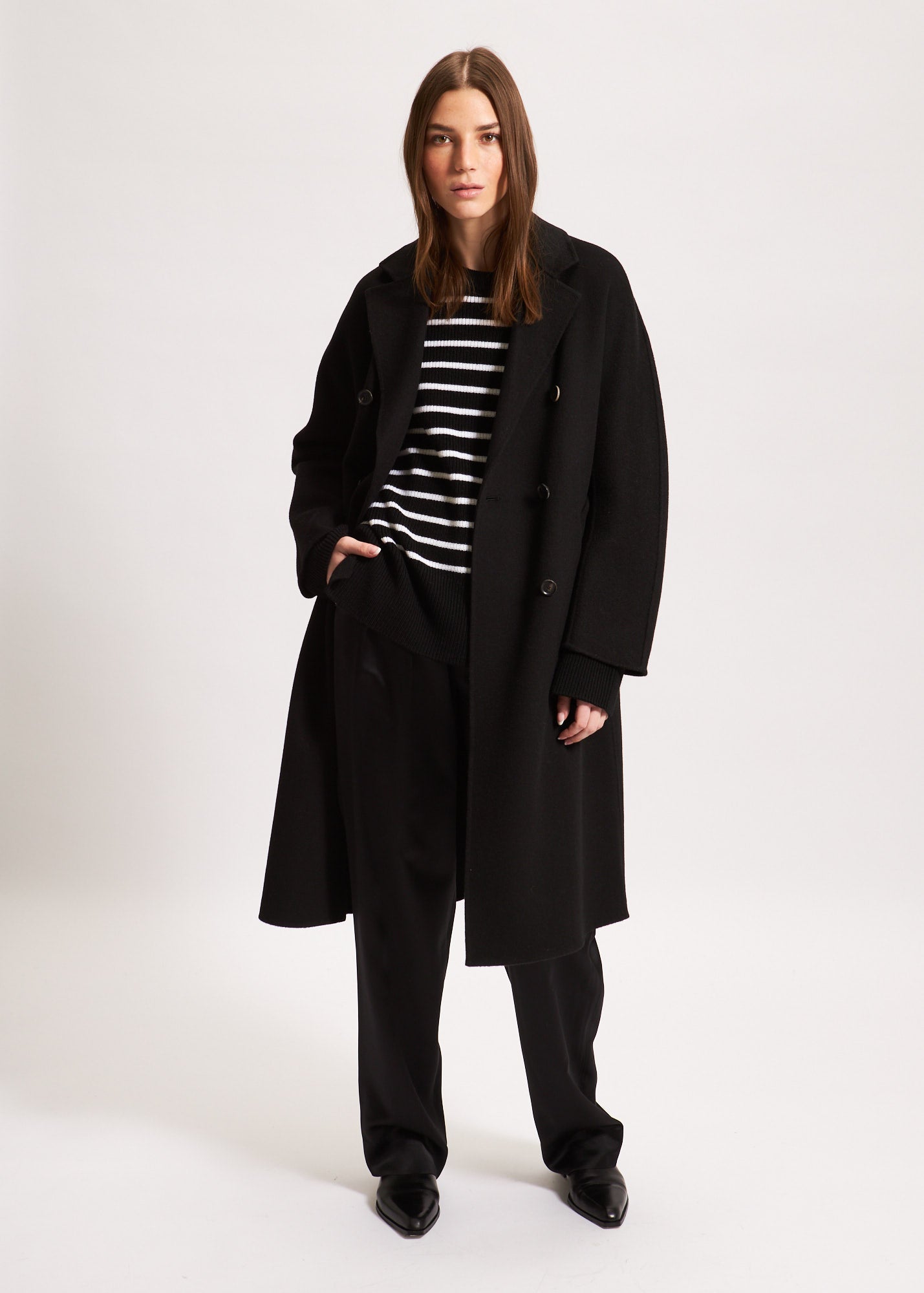 OVERSIZED DOUBLE BREASTED WOOL COAT | PATRICK ASSARAF.
