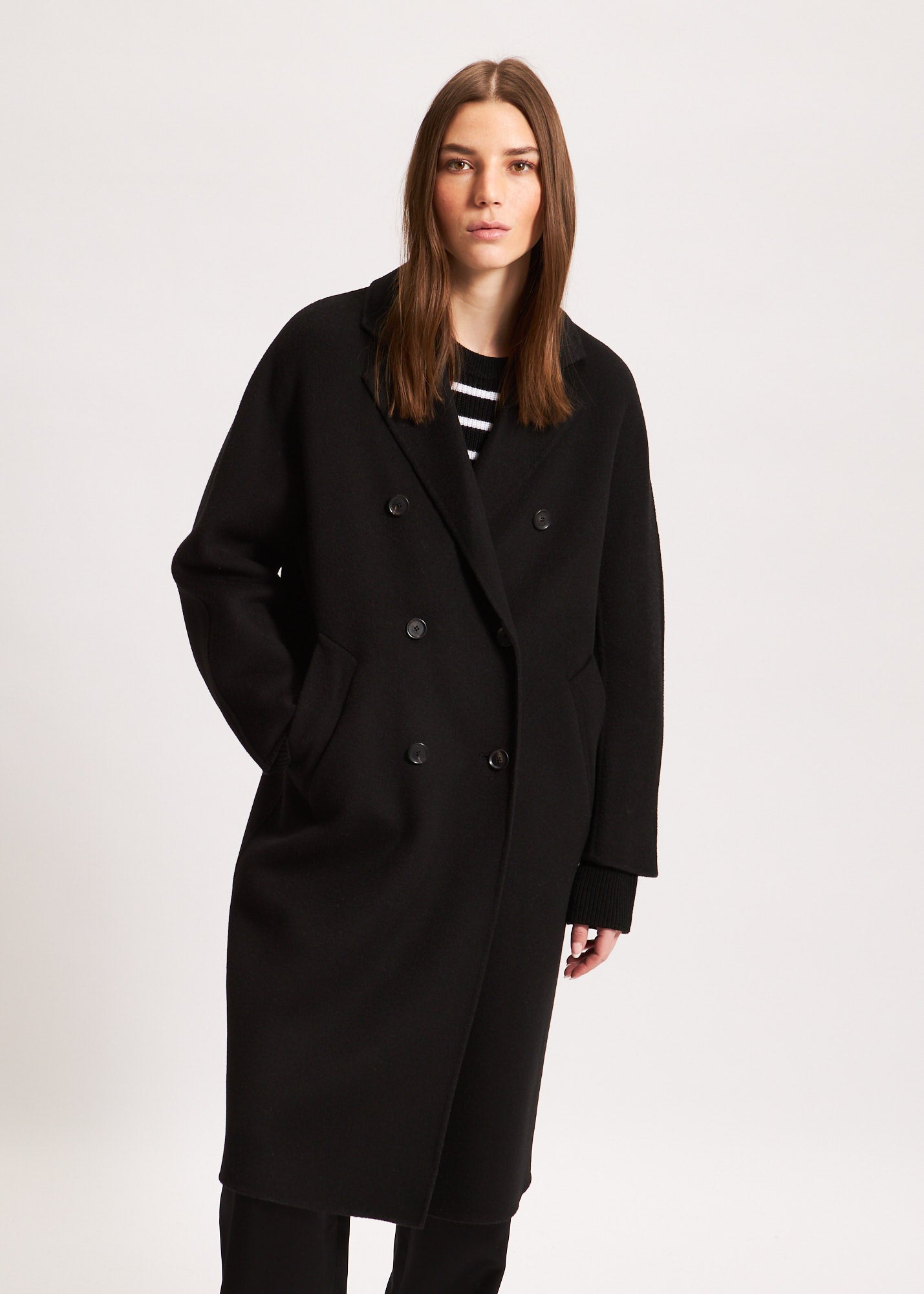 OVERSIZED DOUBLE BREASTED WOOL COAT | PATRICK ASSARAF.