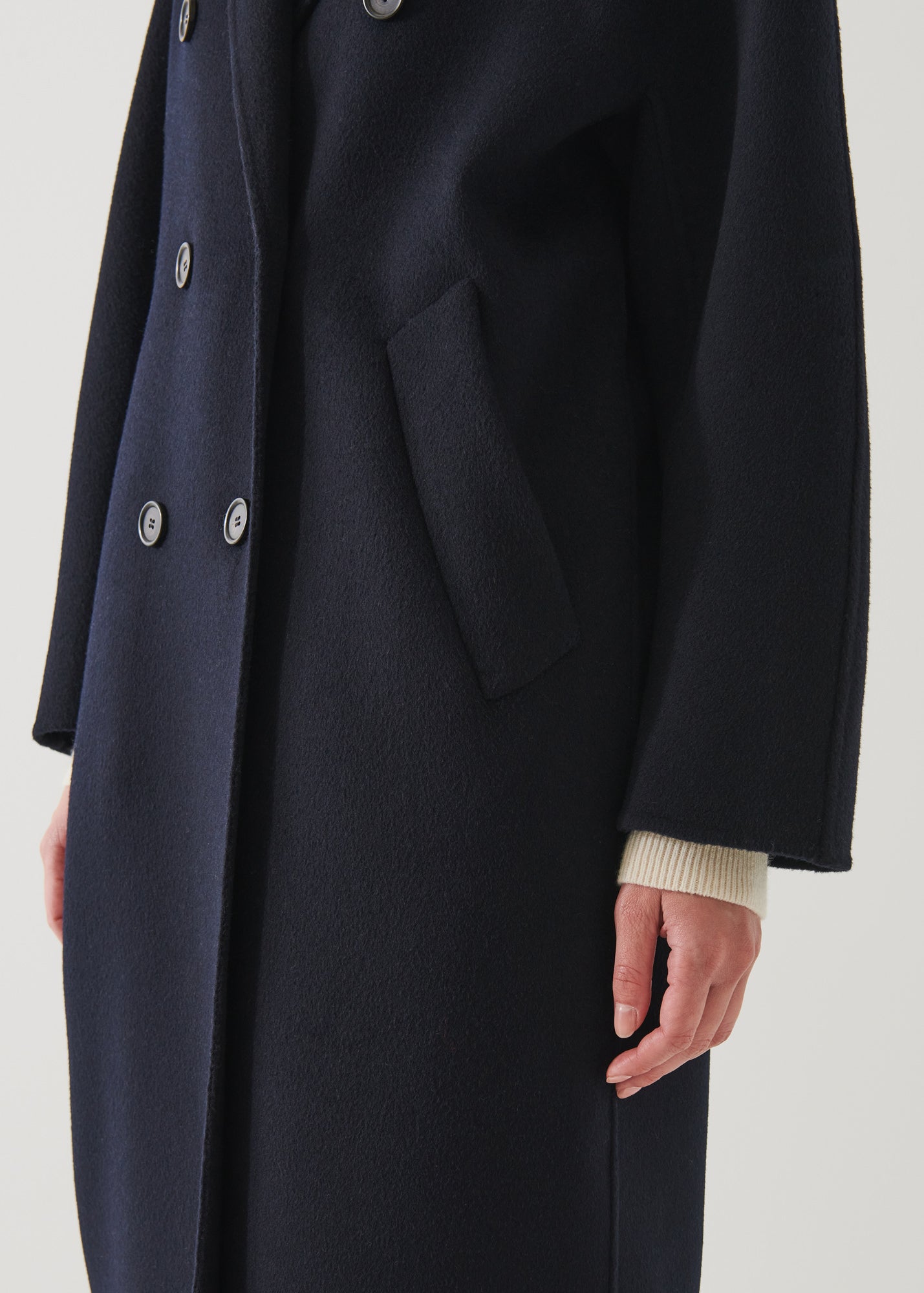 OVERSIZED DOUBLE BREASTED WOOL COAT | PATRICK ASSARAF.