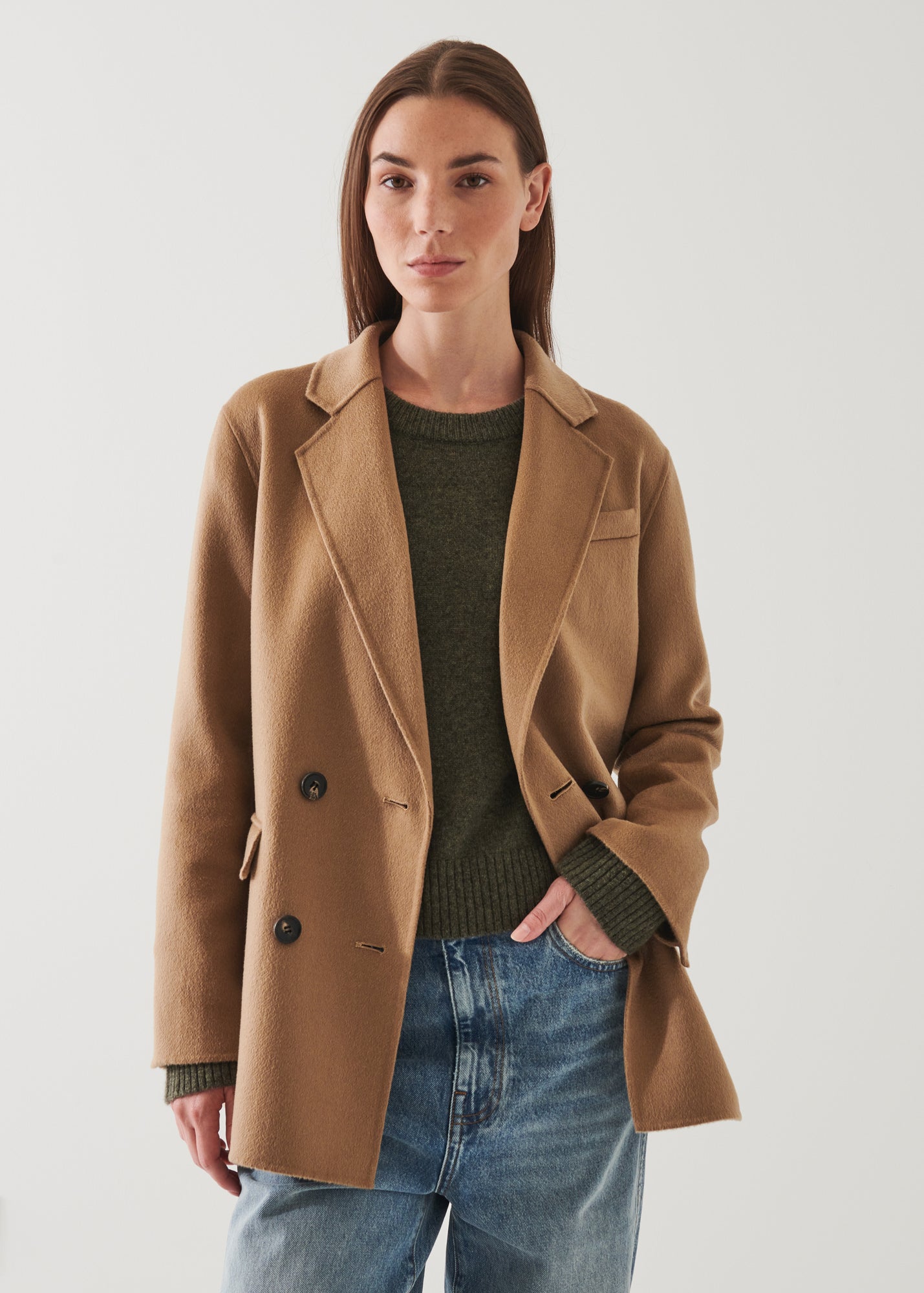 DOUBLE BREASTED CASHMERE BLAZER | PATRICK ASSARAF.