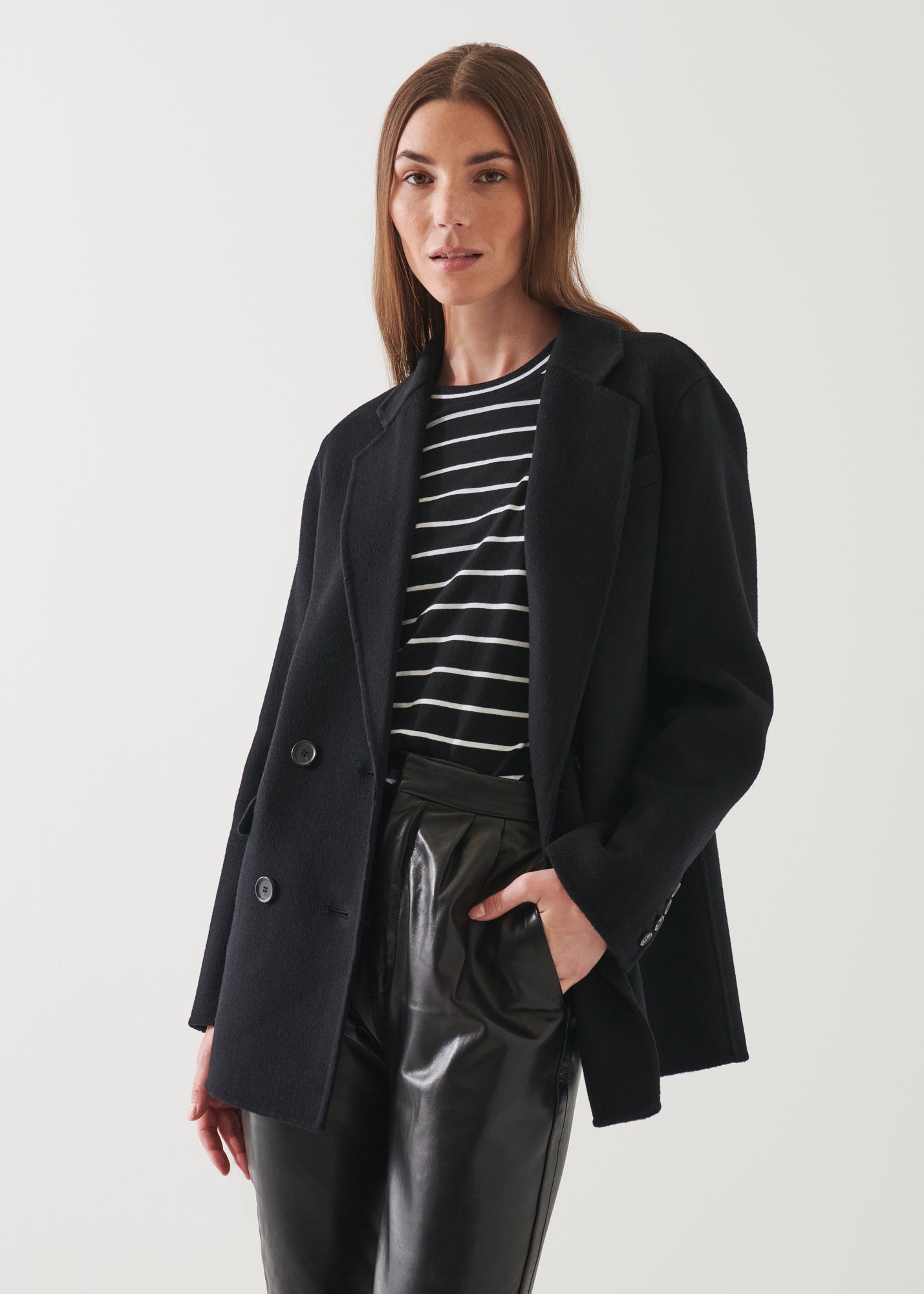 DOUBLE BREASTED WOOL BLAZER | PATRICK ASSARAF.