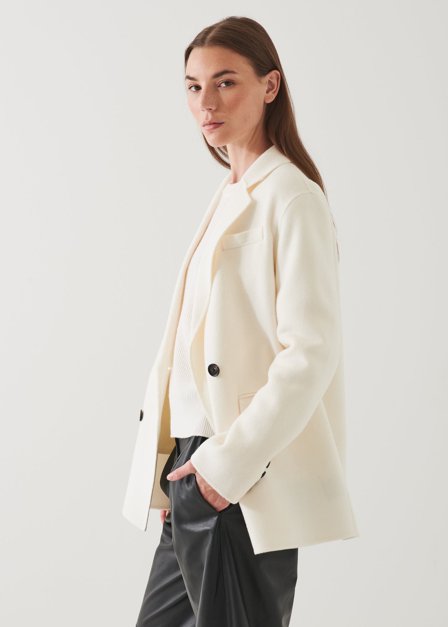 DOUBLE BREASTED WOOL BLAZER | PATRICK ASSARAF.