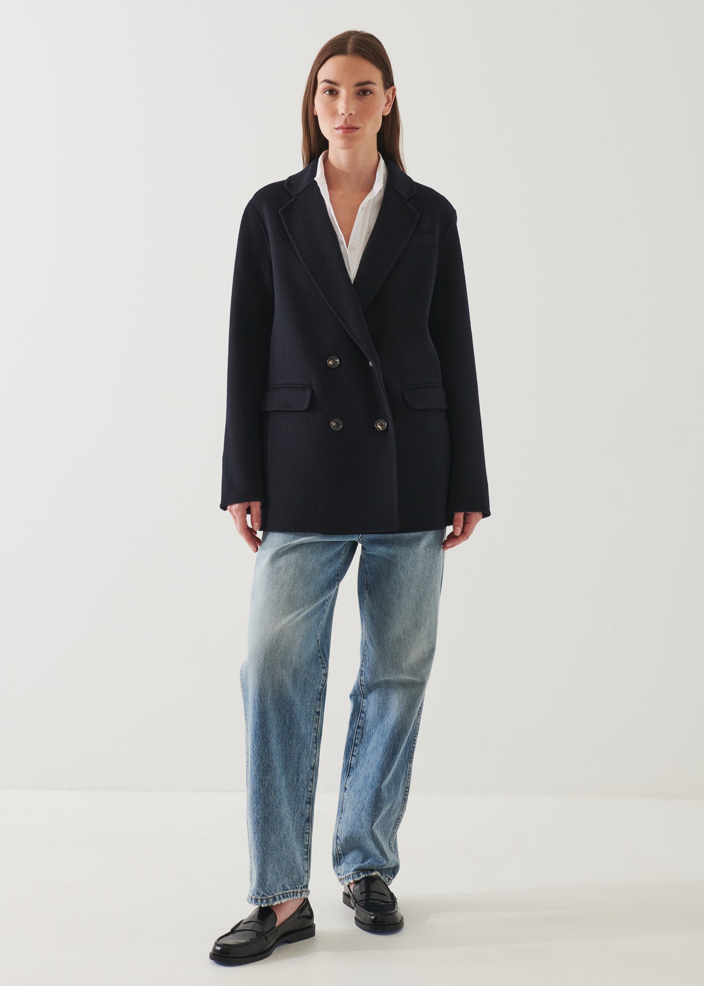 DOUBLE BREASTED WOOL BLAZER | PATRICK ASSARAF.