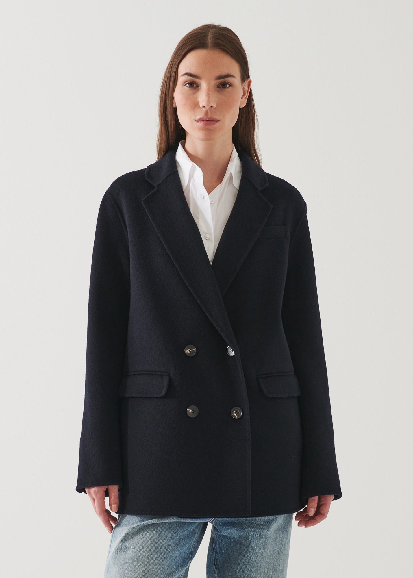 DOUBLE BREASTED WOOL BLAZER | PATRICK ASSARAF.