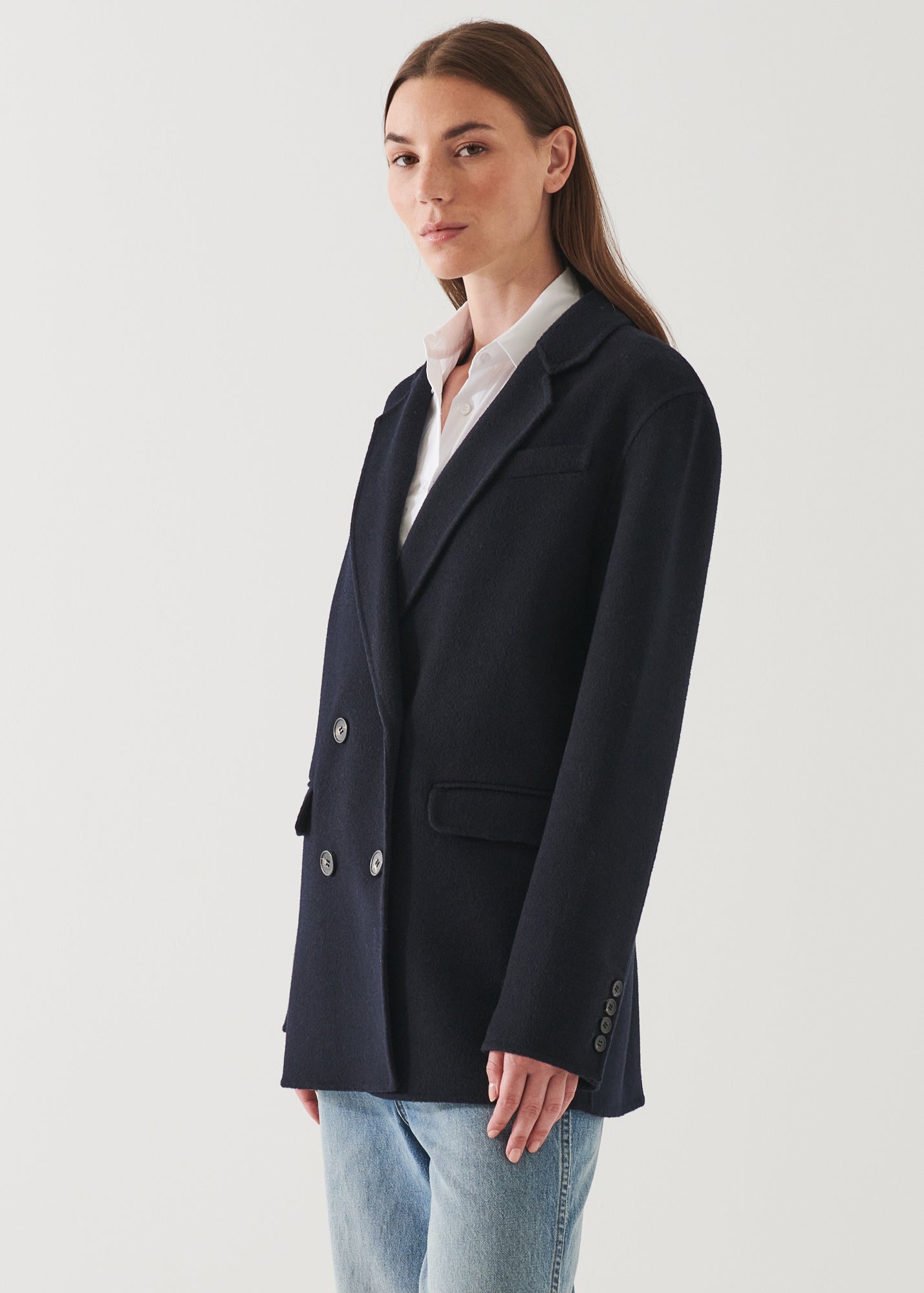 DOUBLE BREASTED WOOL BLAZER | PATRICK ASSARAF.