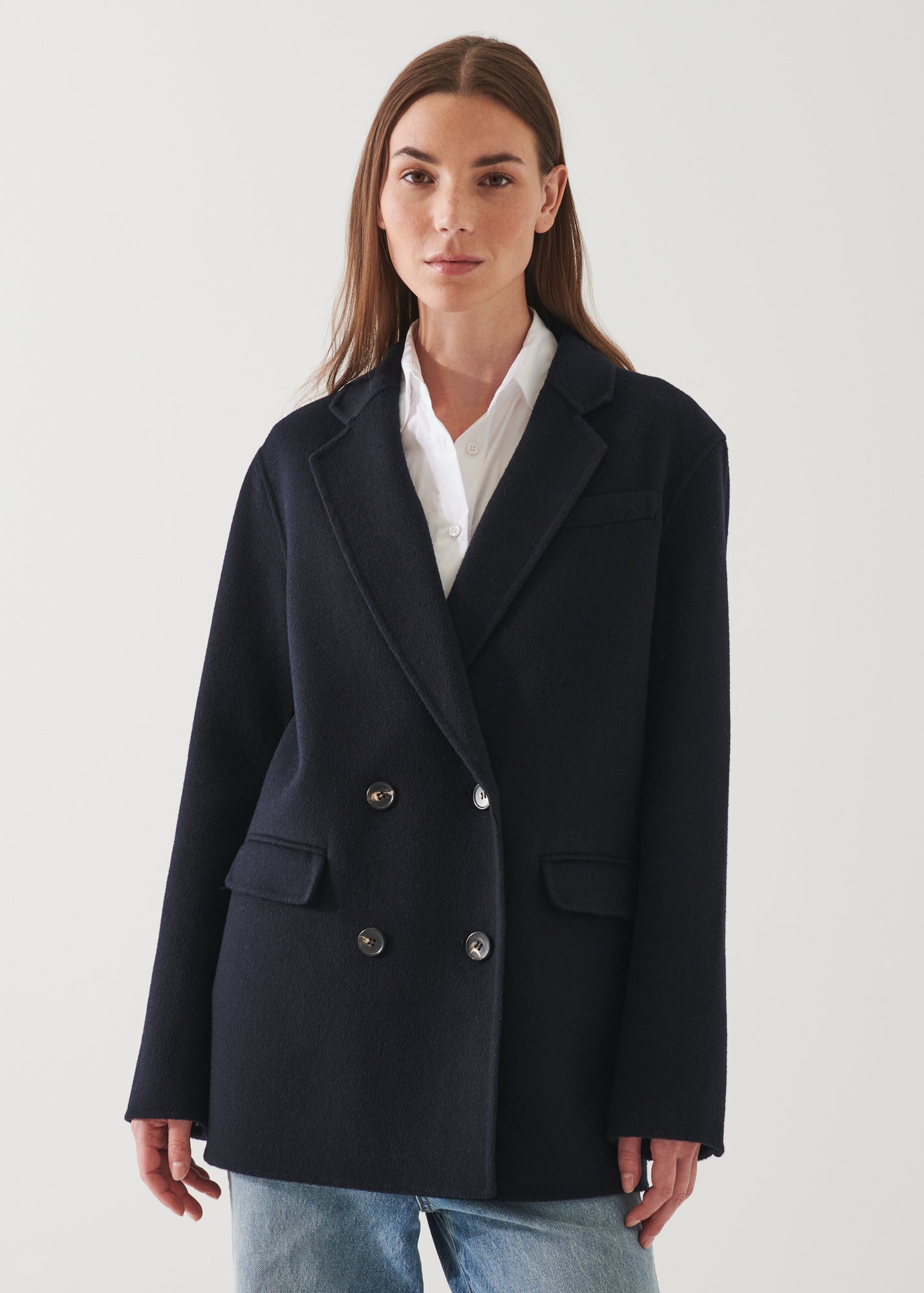 DOUBLE BREASTED WOOL BLAZER | PATRICK ASSARAF.