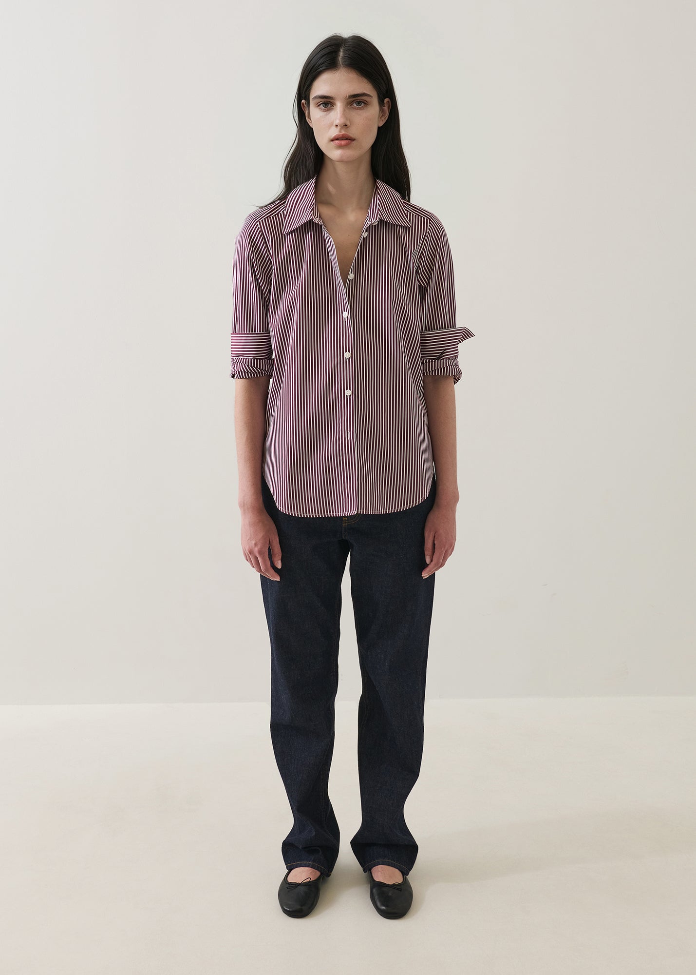 Cotton Stripe Essential Shirt