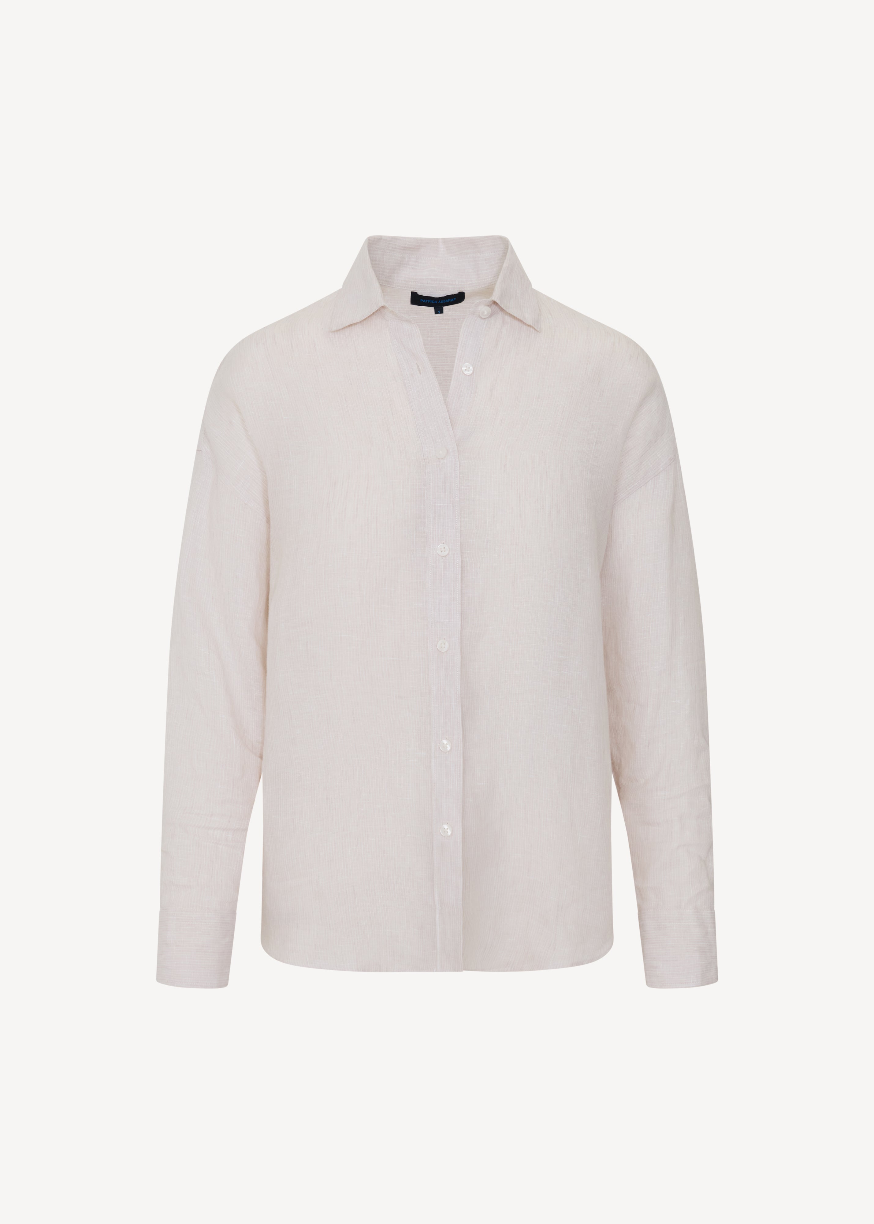 Linen Stripe Boyfriend Shirt - PATRICK ASSARAF