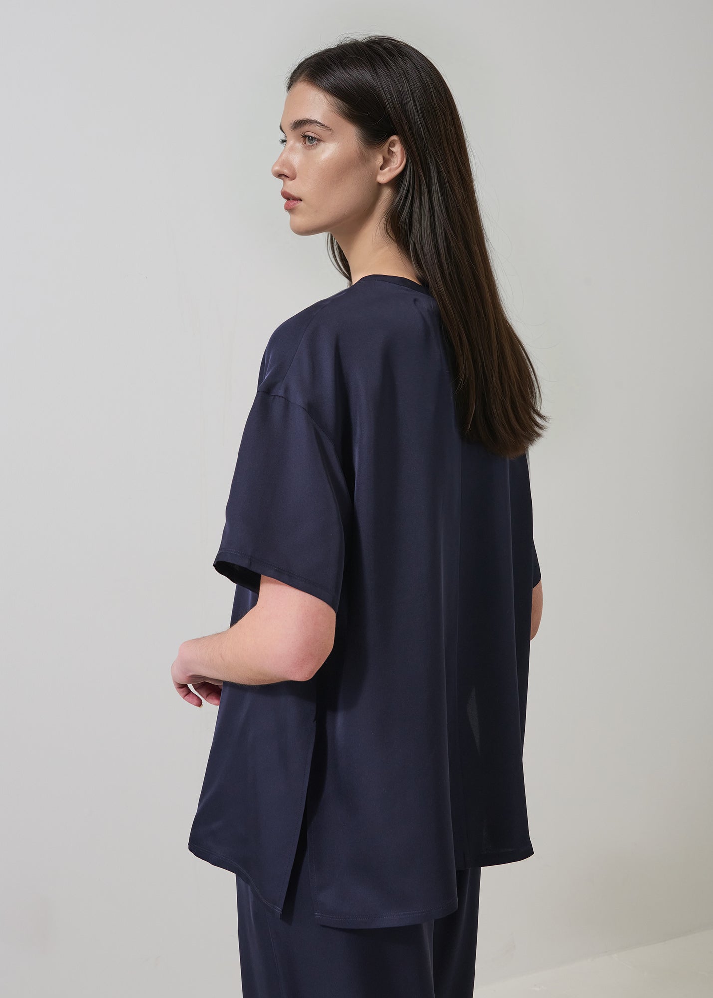 Silk Satin Oversized T-Shirt - PATRICK ASSARAF