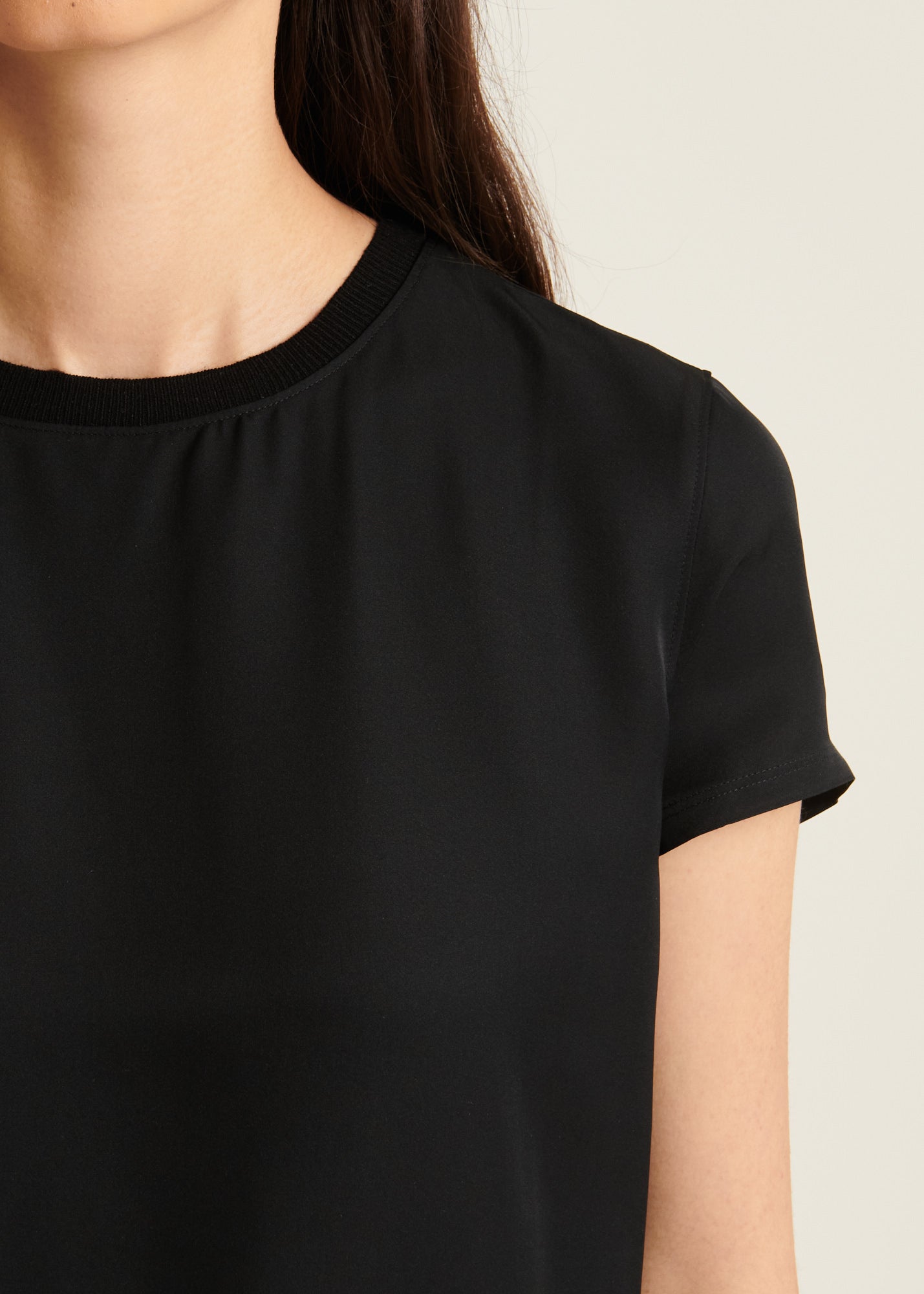Silk Short Sleeve Crewneck - PATRICK ASSARAF