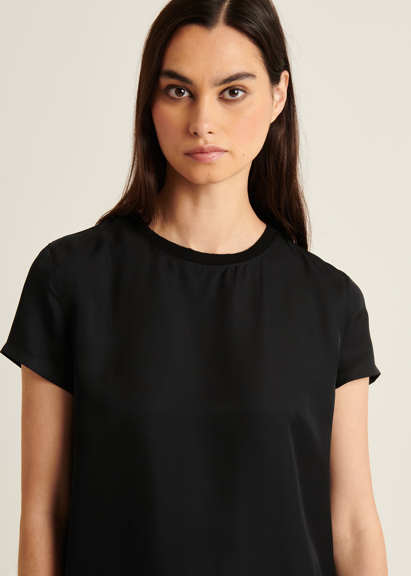 Silk Short Sleeve Crewneck - PATRICK ASSARAF