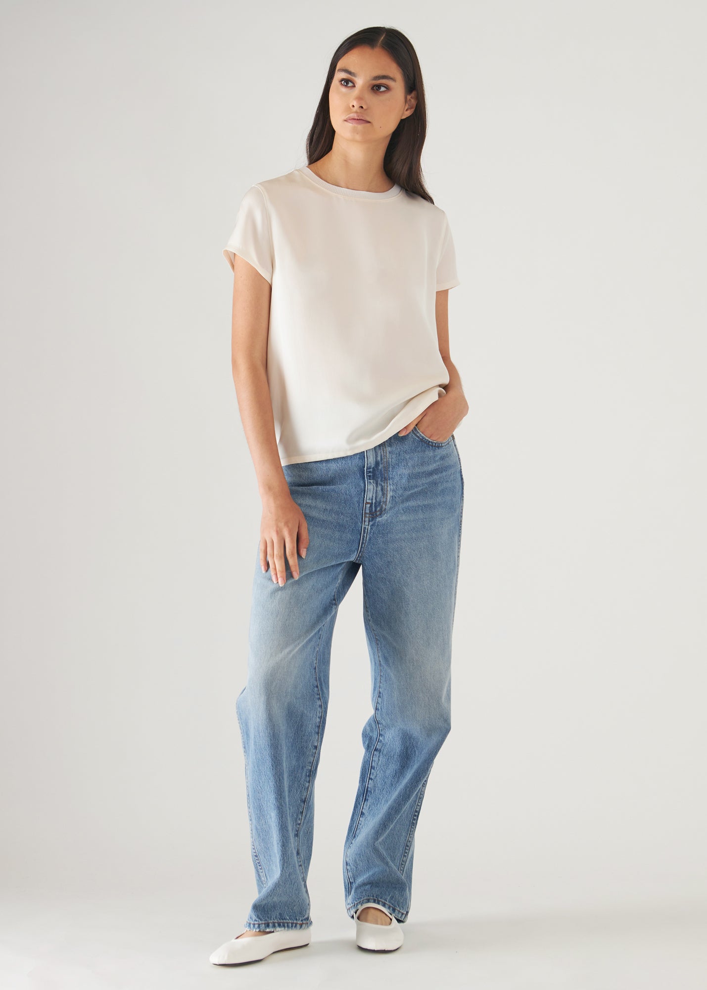 Silk Short Sleeve Crewneck - PATRICK ASSARAF