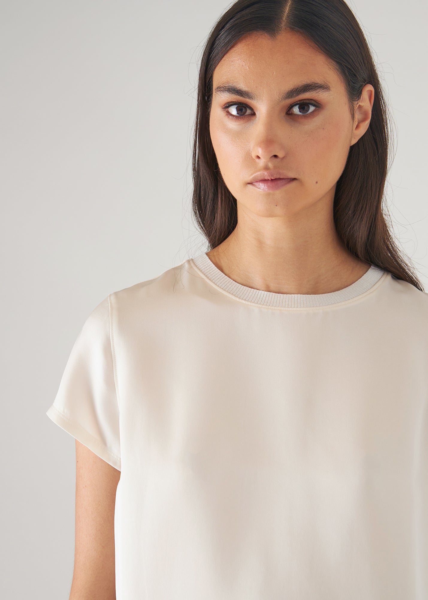 Silk Short Sleeve Crewneck - PATRICK ASSARAF