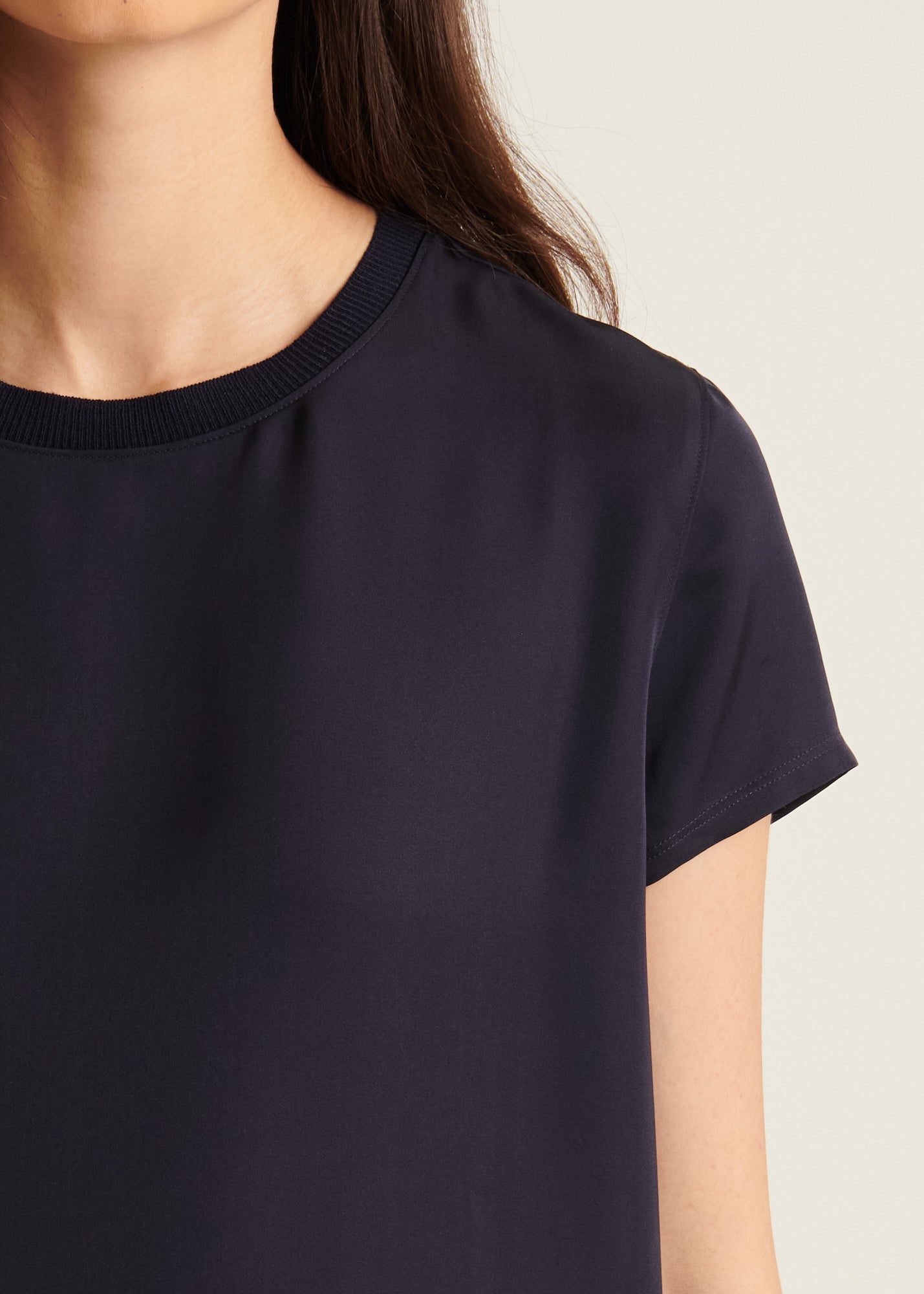 Silk Short Sleeve Crewneck - PATRICK ASSARAF