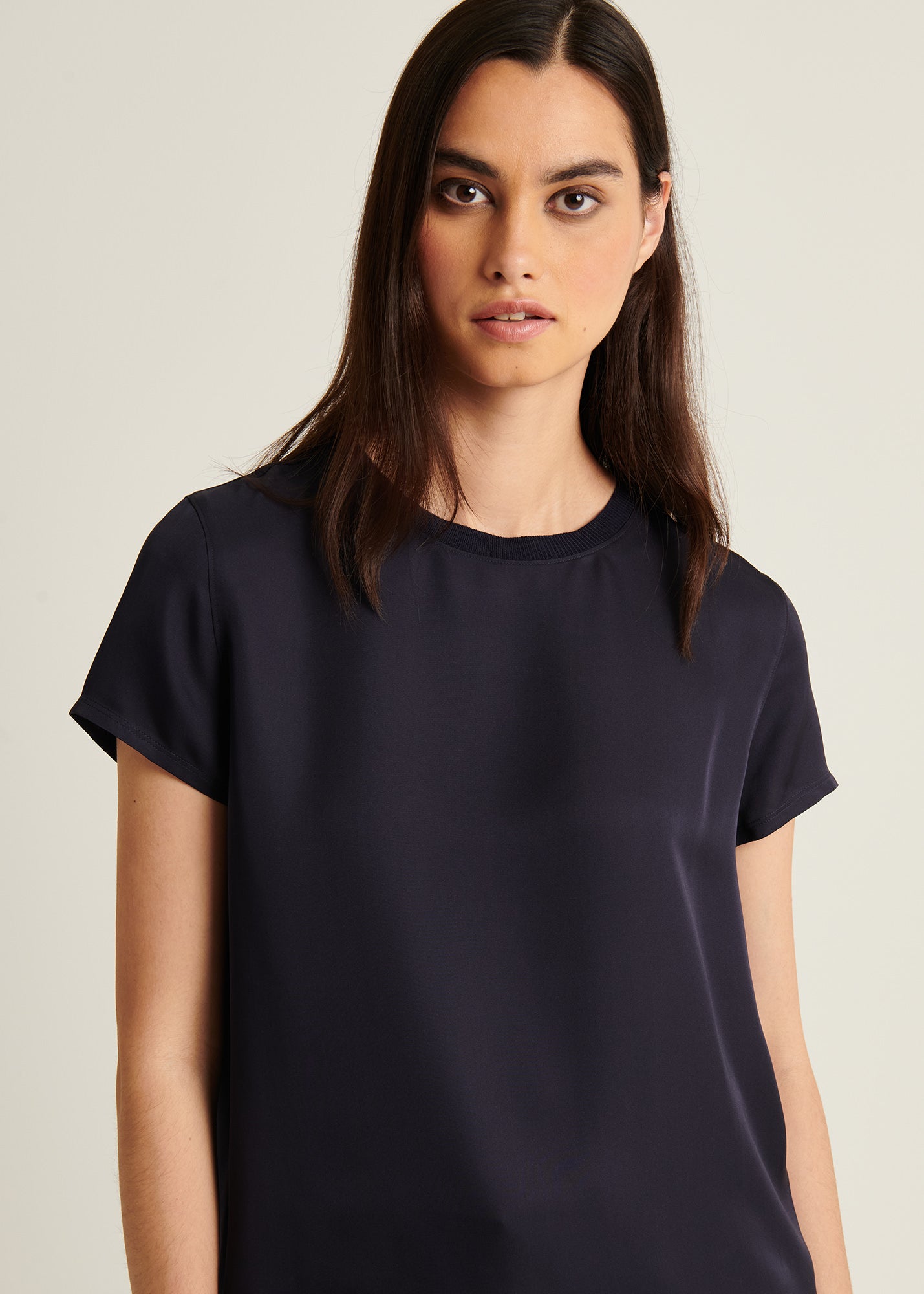 Silk Short Sleeve Crewneck - PATRICK ASSARAF