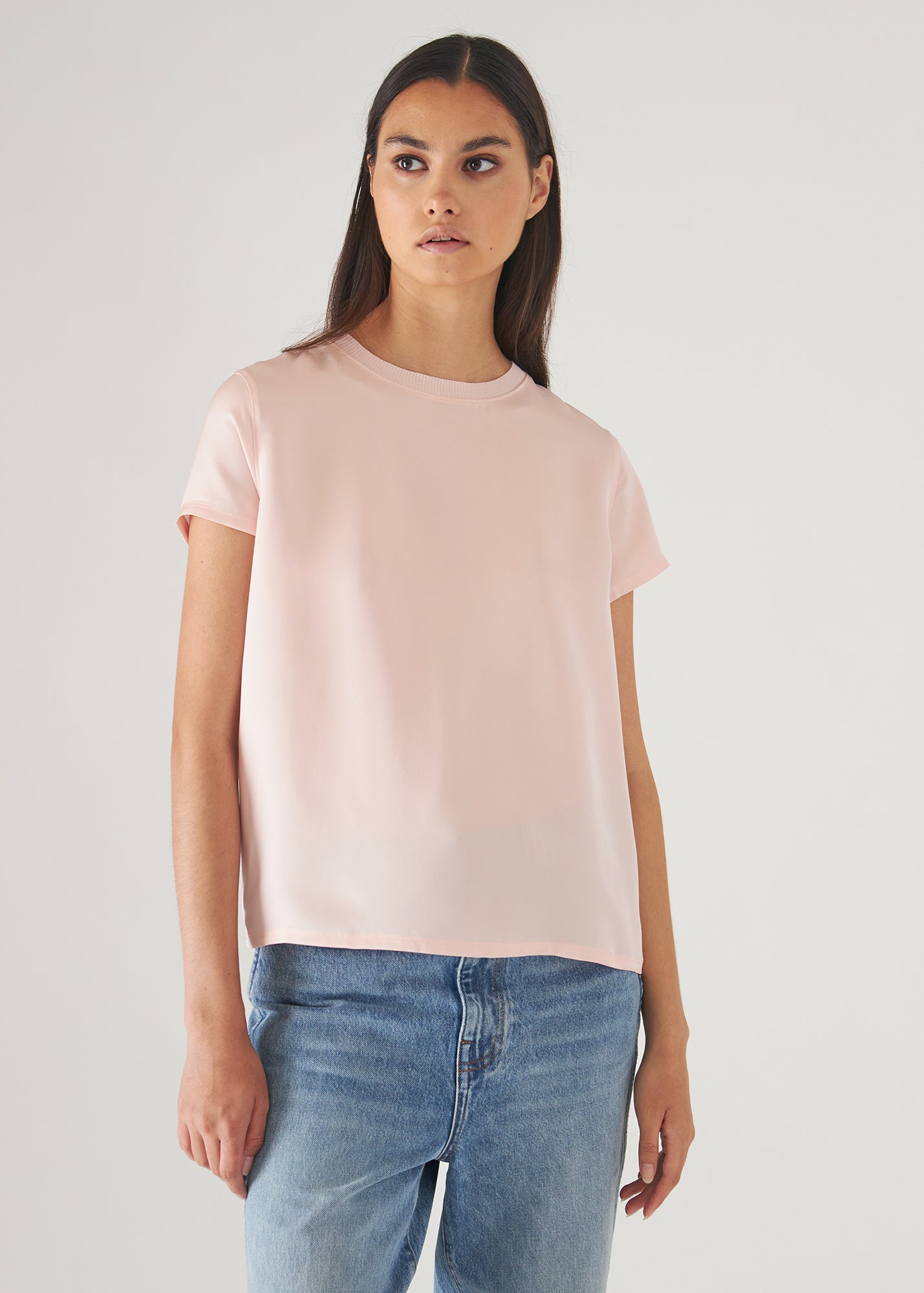 Silk Short Sleeve Crewneck - PATRICK ASSARAF