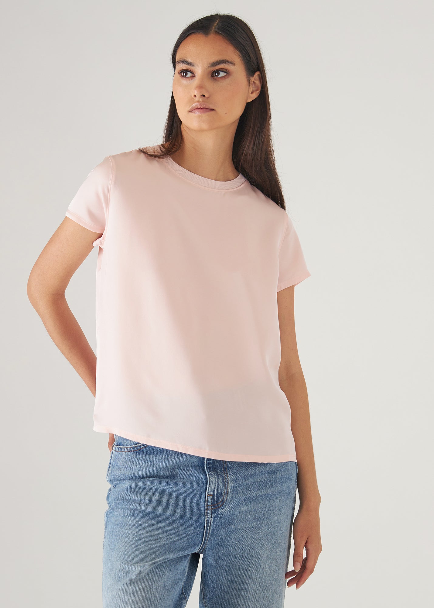 Silk Short Sleeve Crewneck - PATRICK ASSARAF