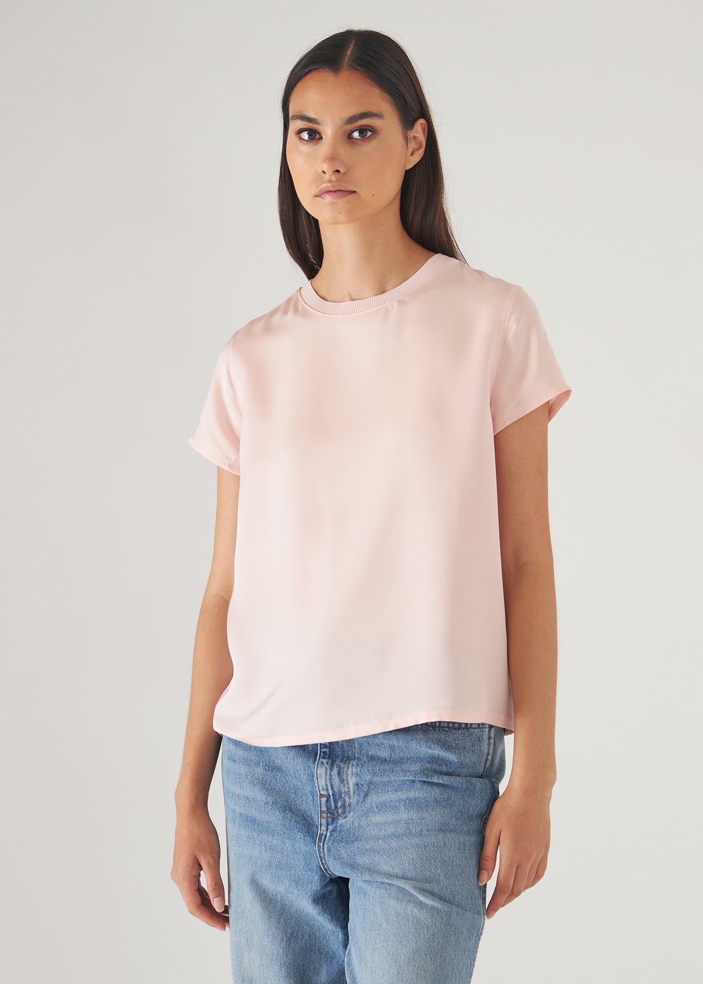 Silk Short Sleeve Crewneck - PATRICK ASSARAF