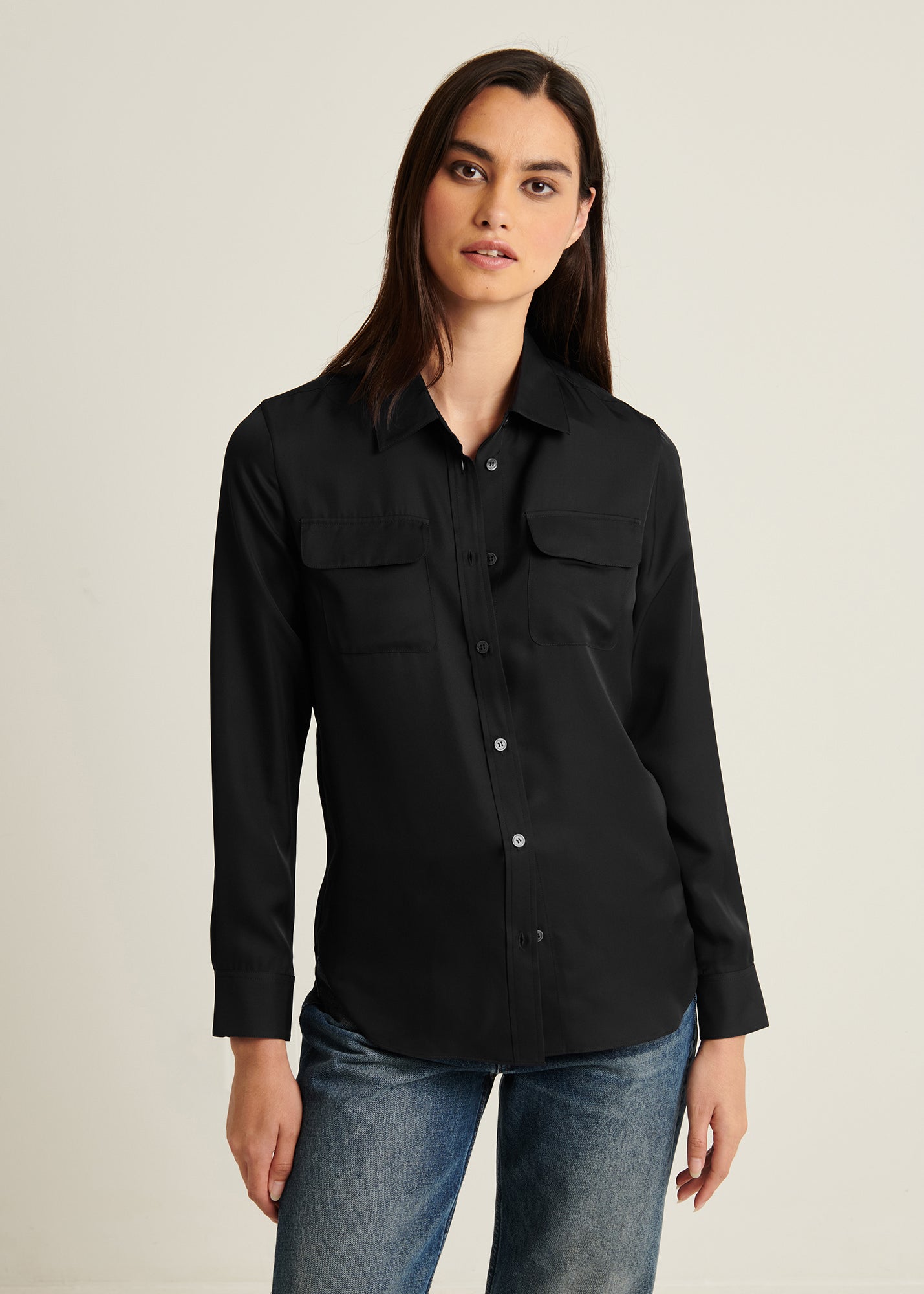 Slim Silk Utility Shirt