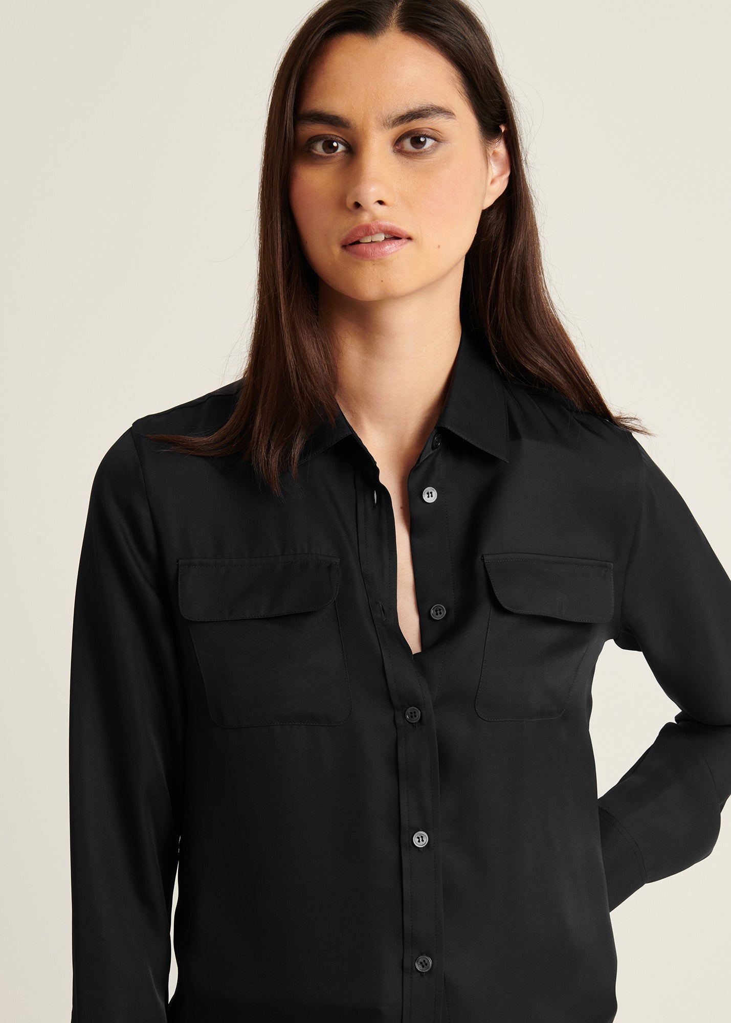 Slim Silk Utility Shirt