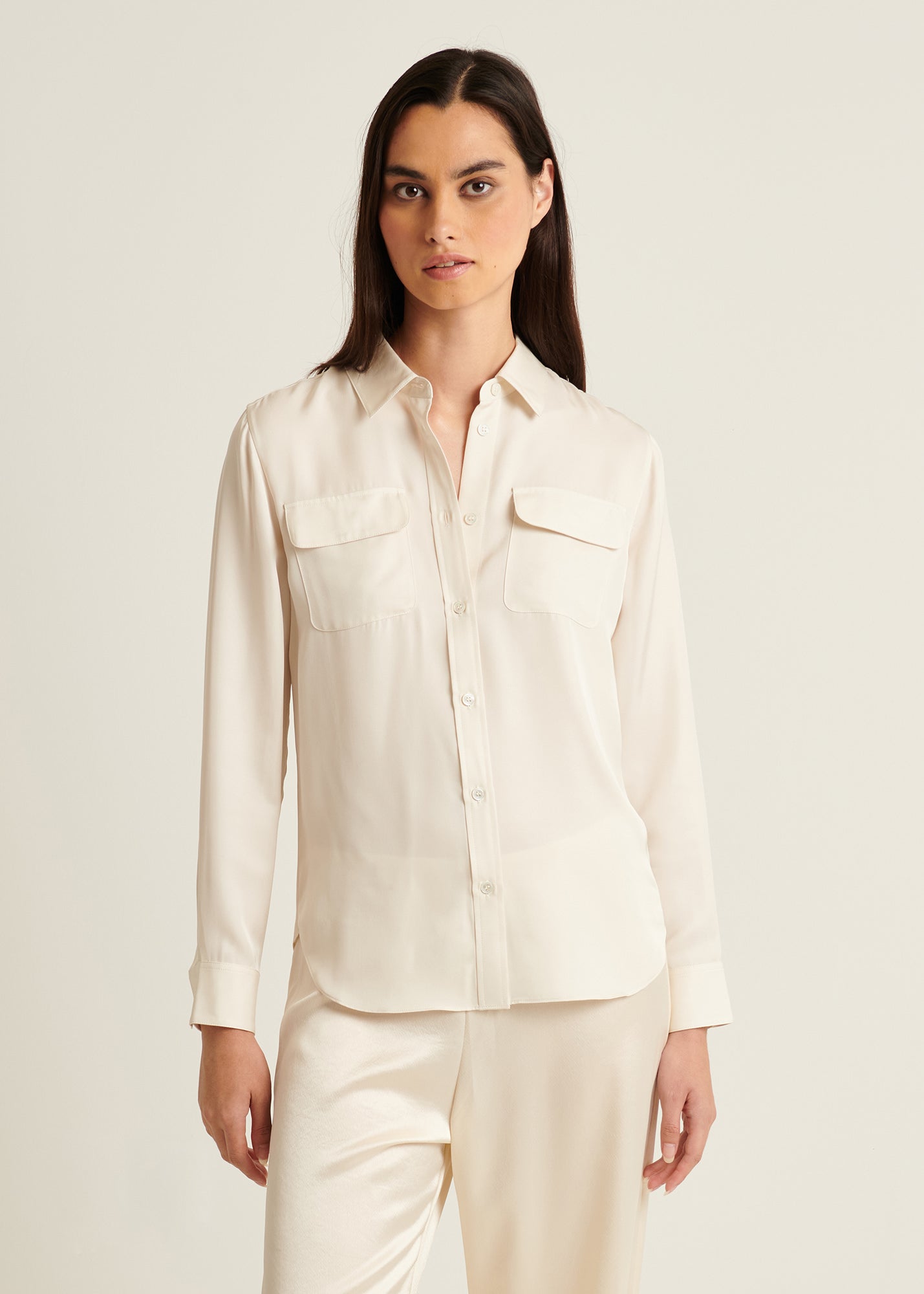 Slim Silk Utility Shirt