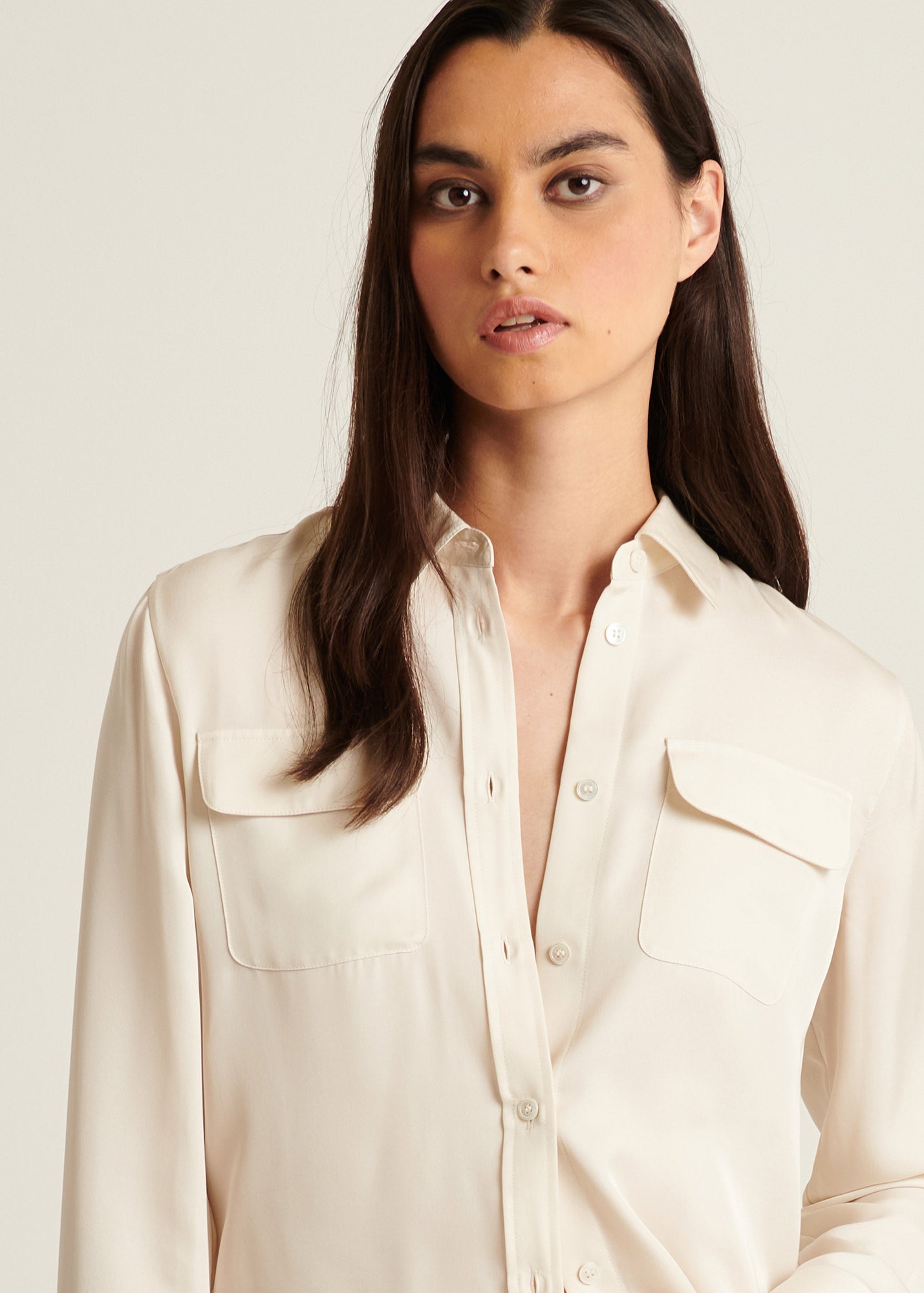 Slim Silk Utility Shirt