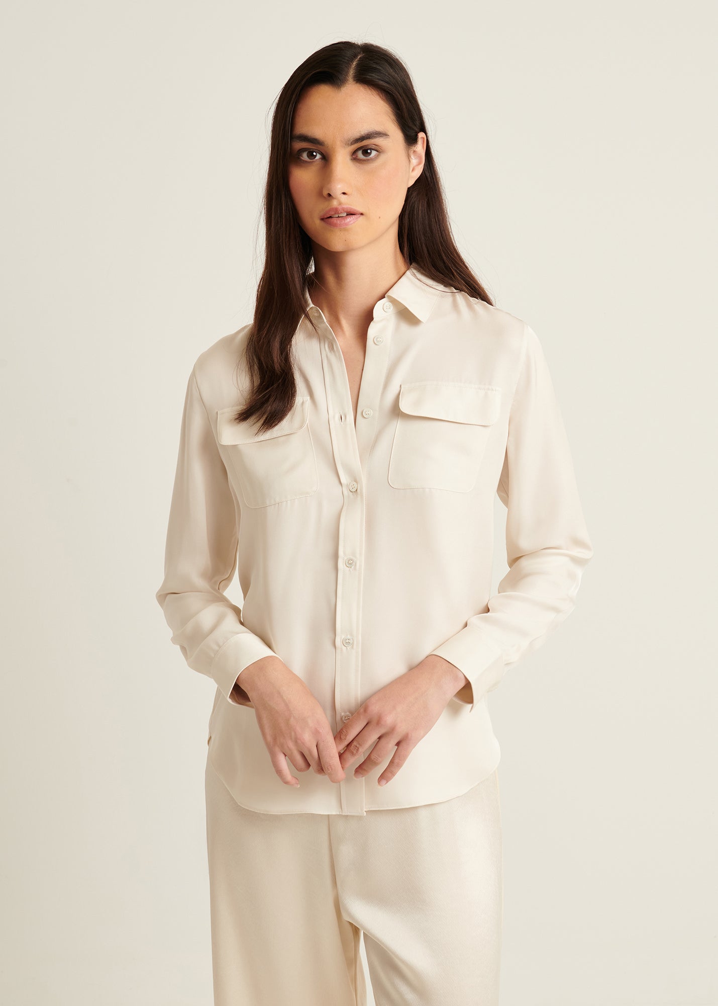 Slim Silk Utility Shirt