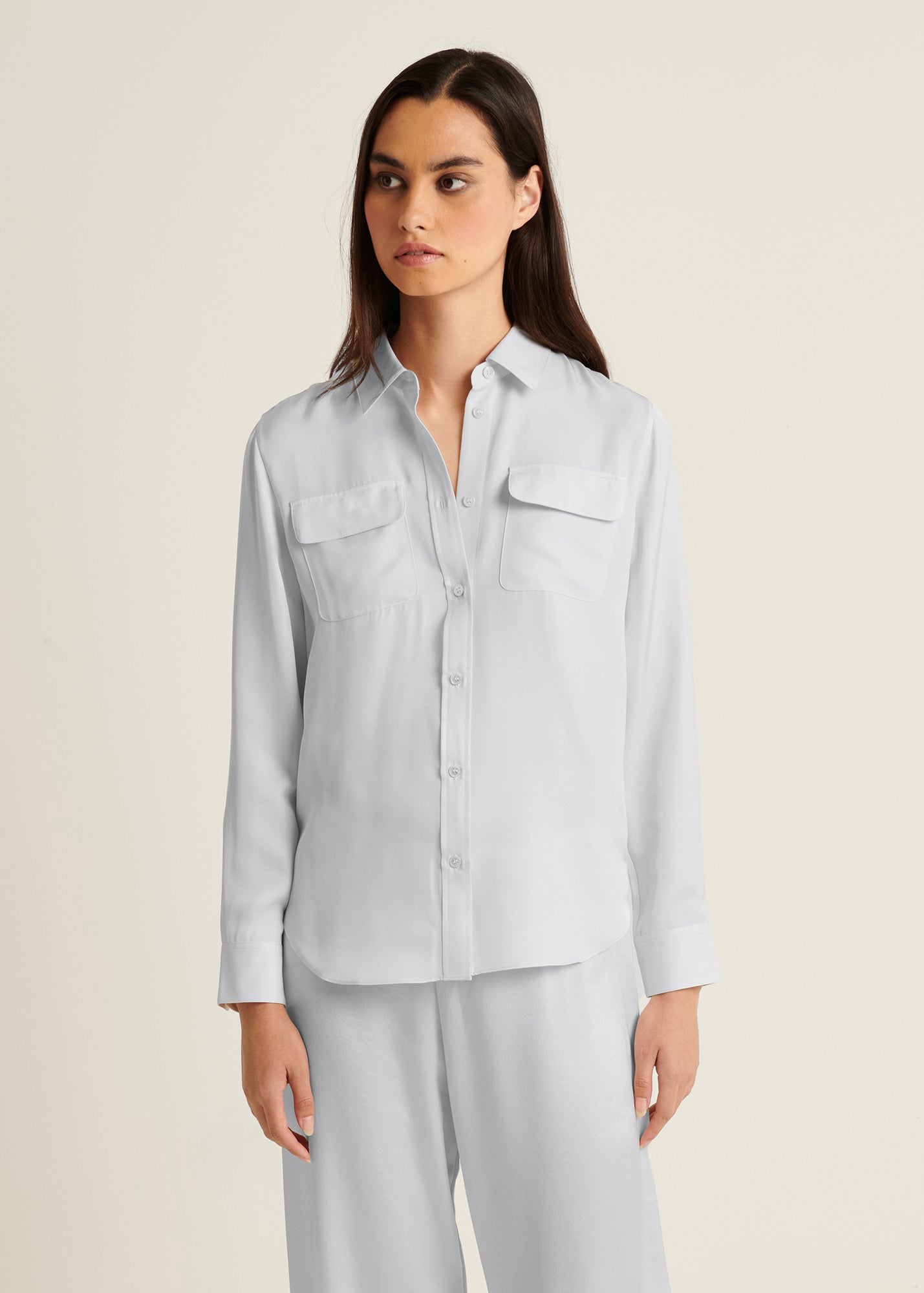 Slim Silk Utility Shirt