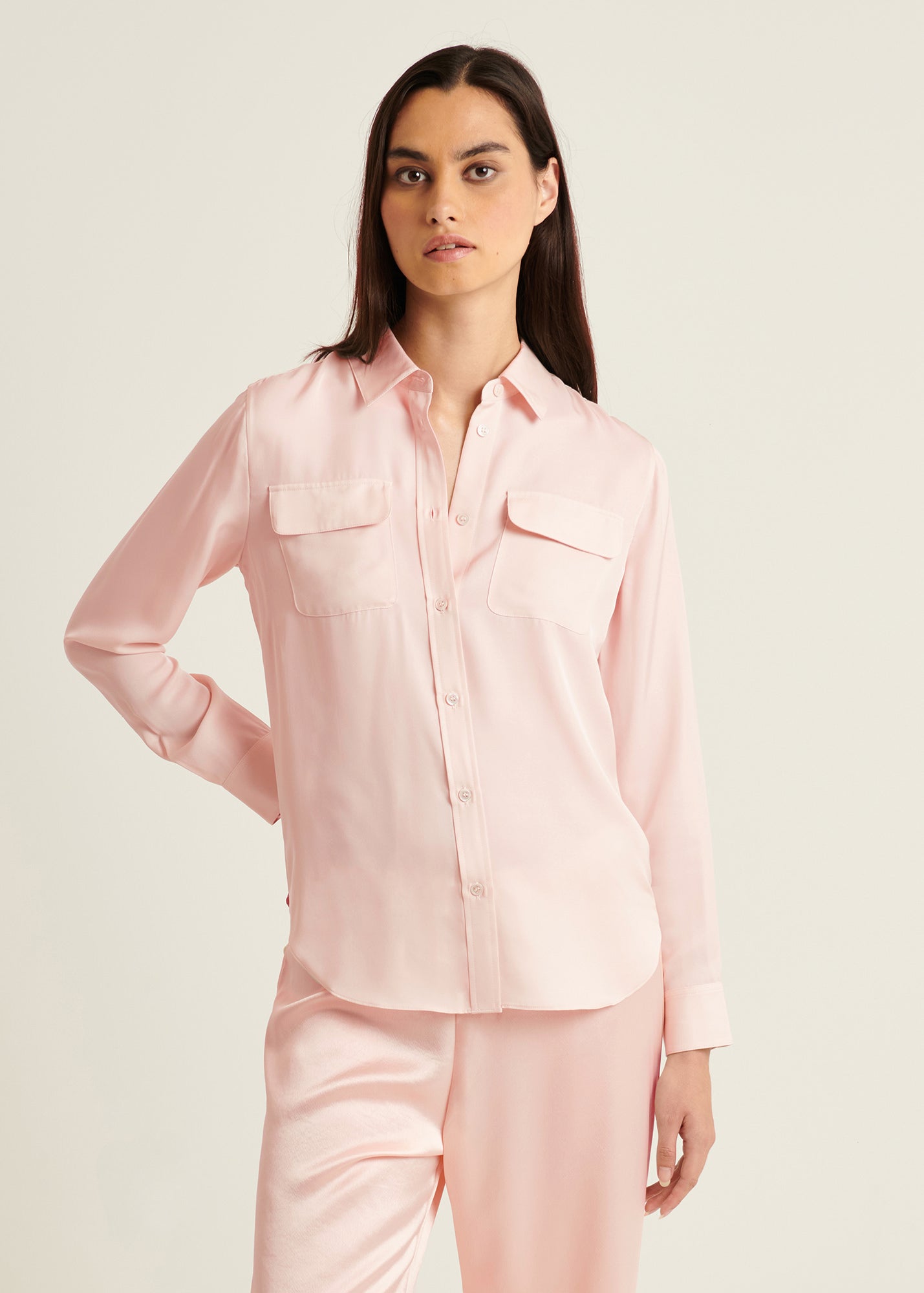 Slim Silk Utility Shirt