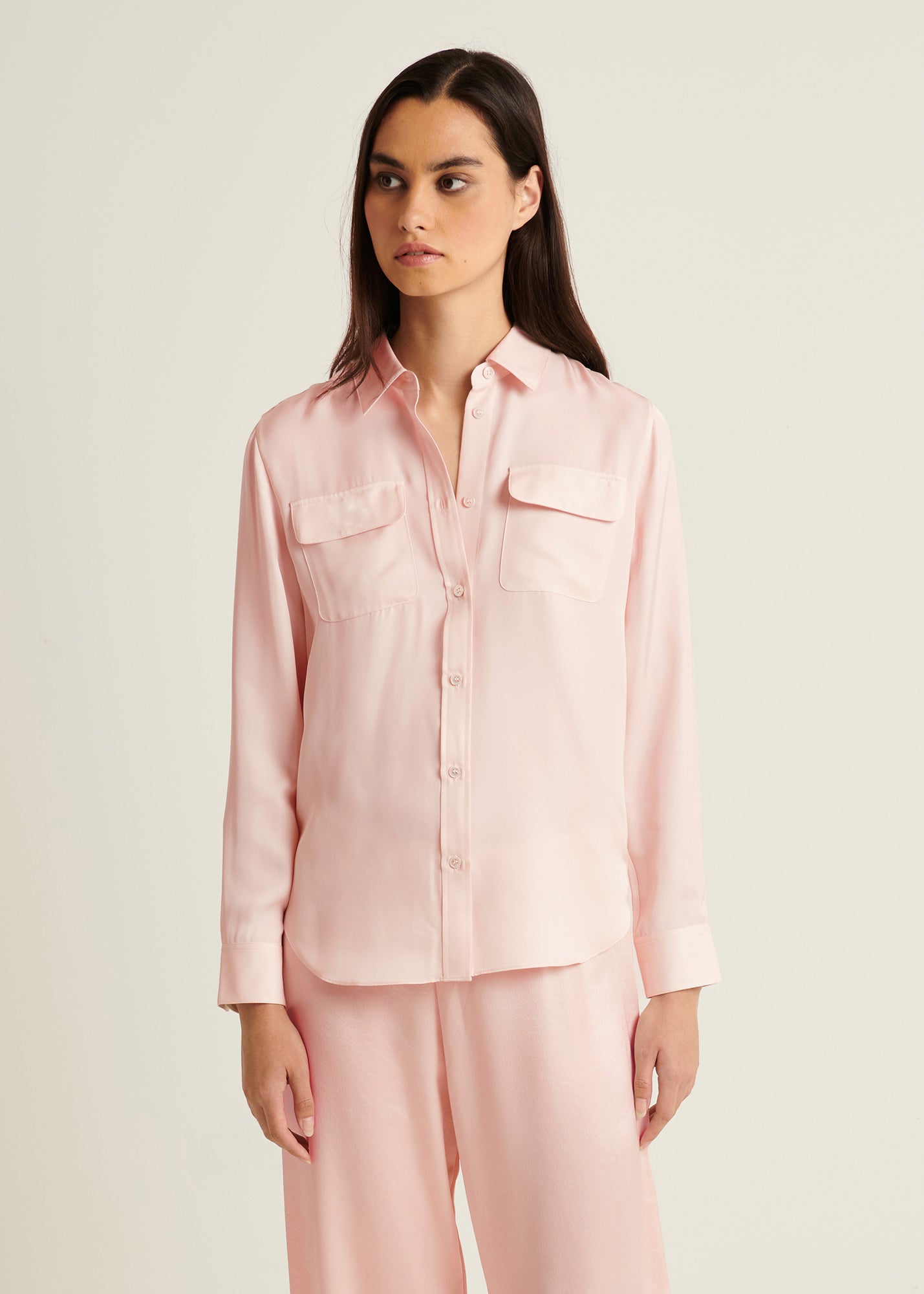 Slim Silk Utility Shirt