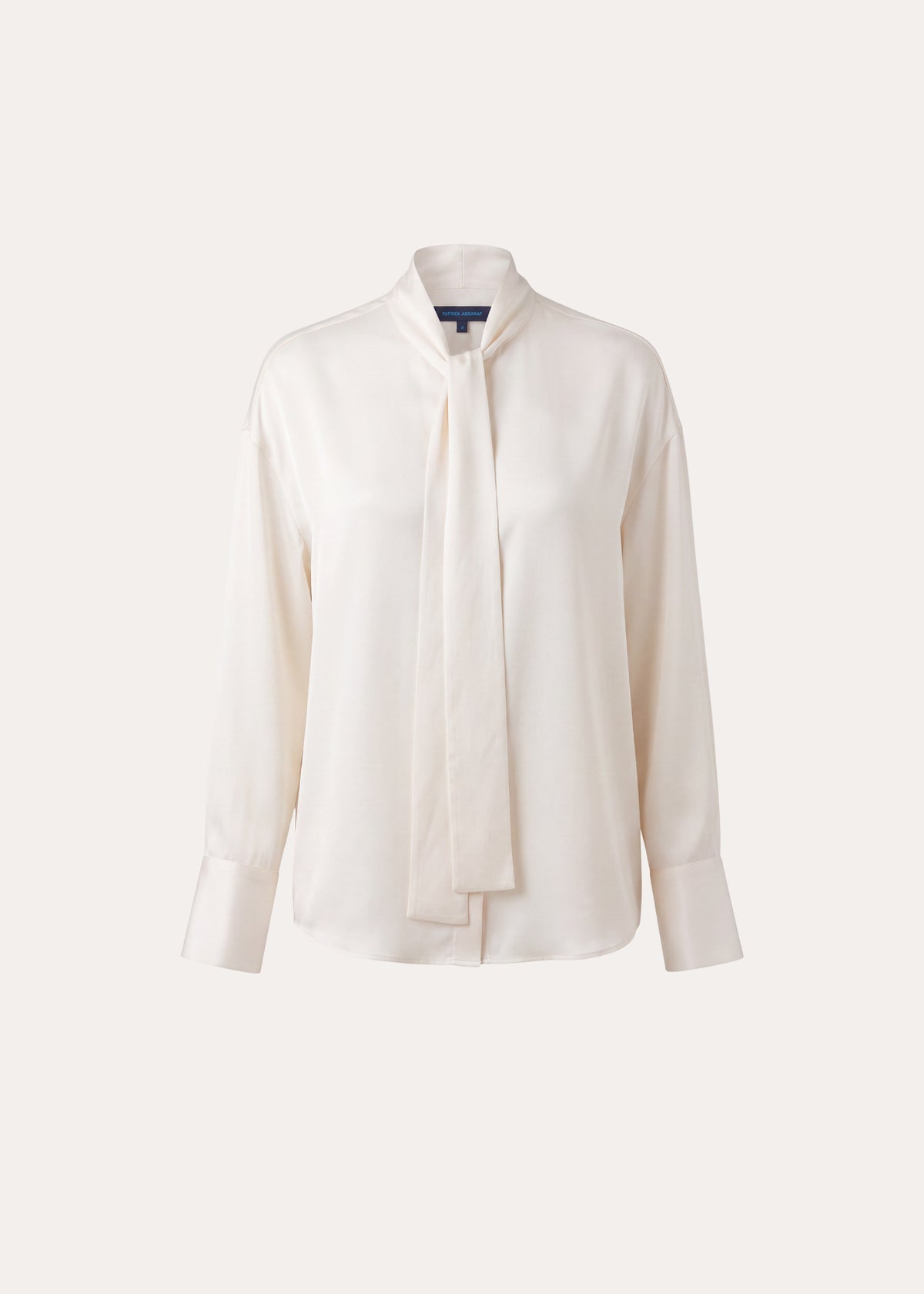 Silk Satin Tie Neck Shirt - PATRICK ASSARAF