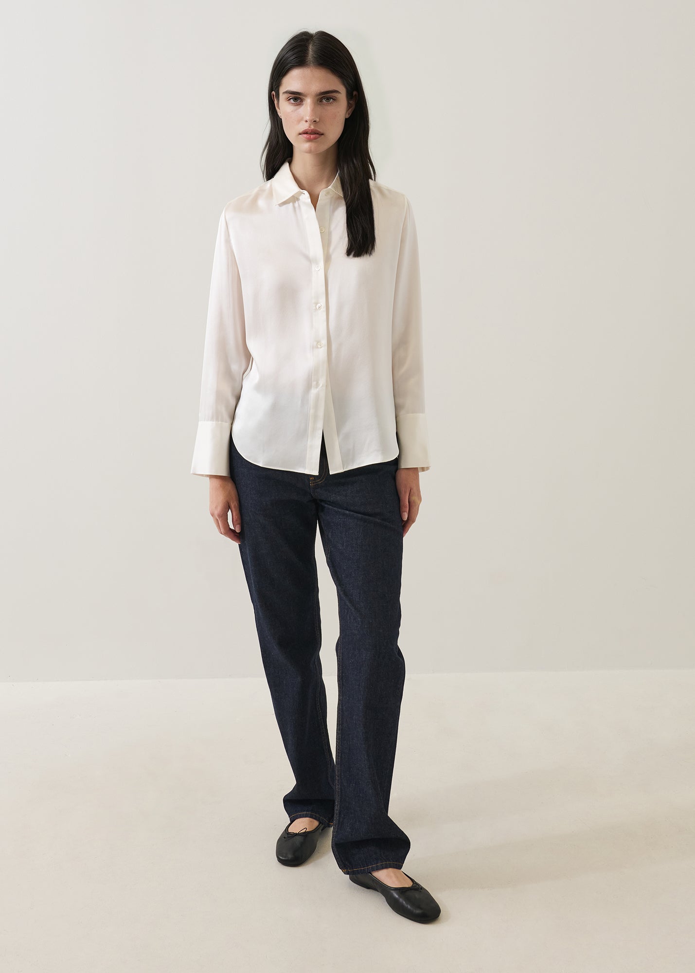 Silk Satin Relaxed Shirt - PATRICK ASSARAF