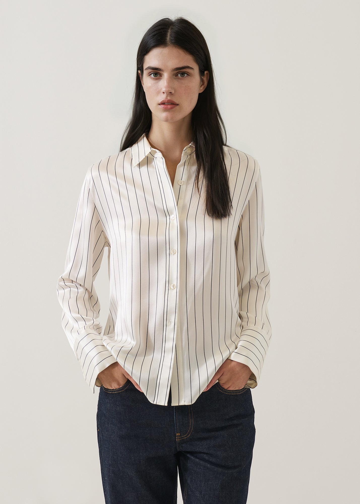 Silk Satin Relaxed Shirt - PATRICK ASSARAF